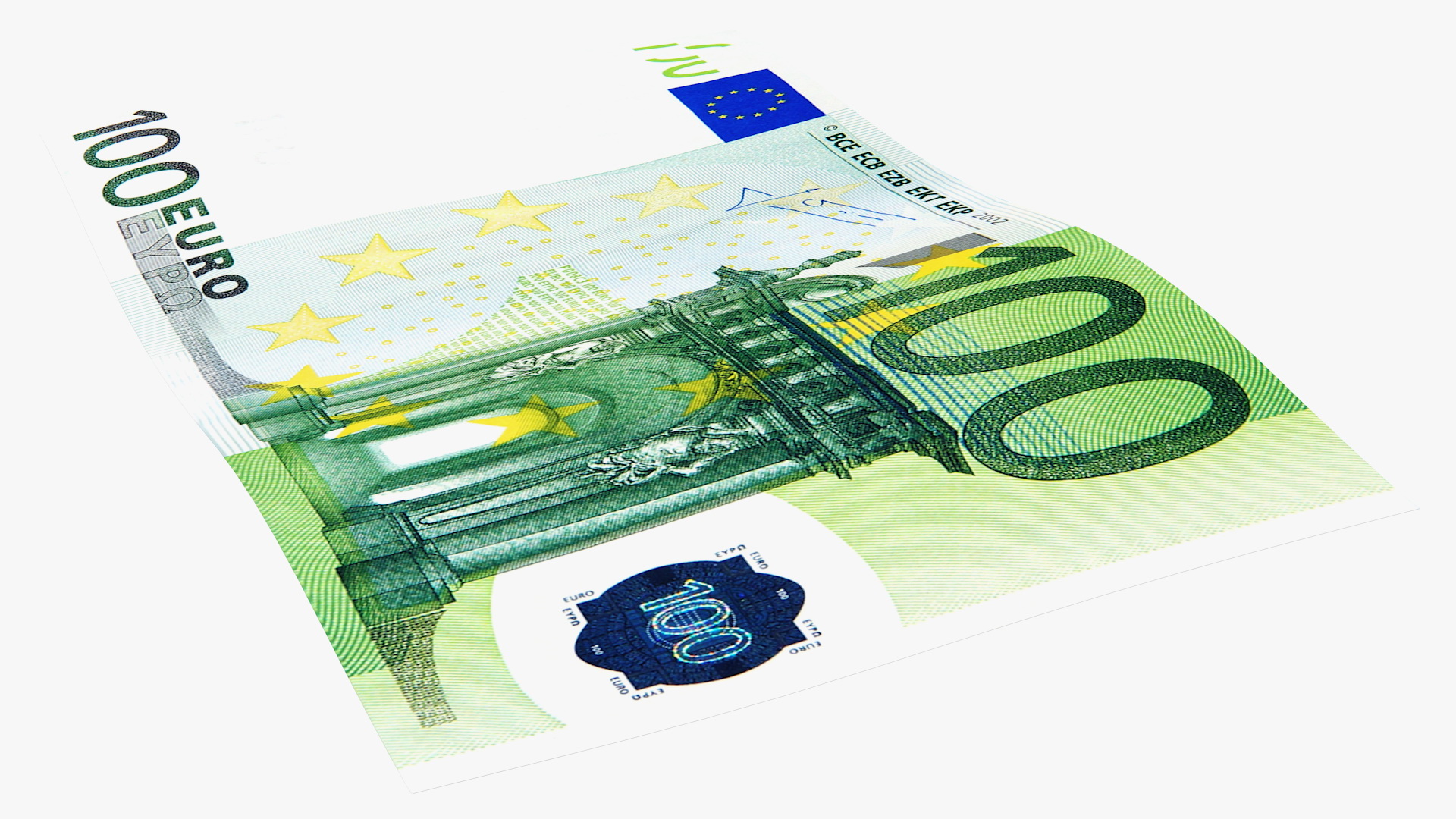 3D Paper Banknotes Euro 100 Bundle