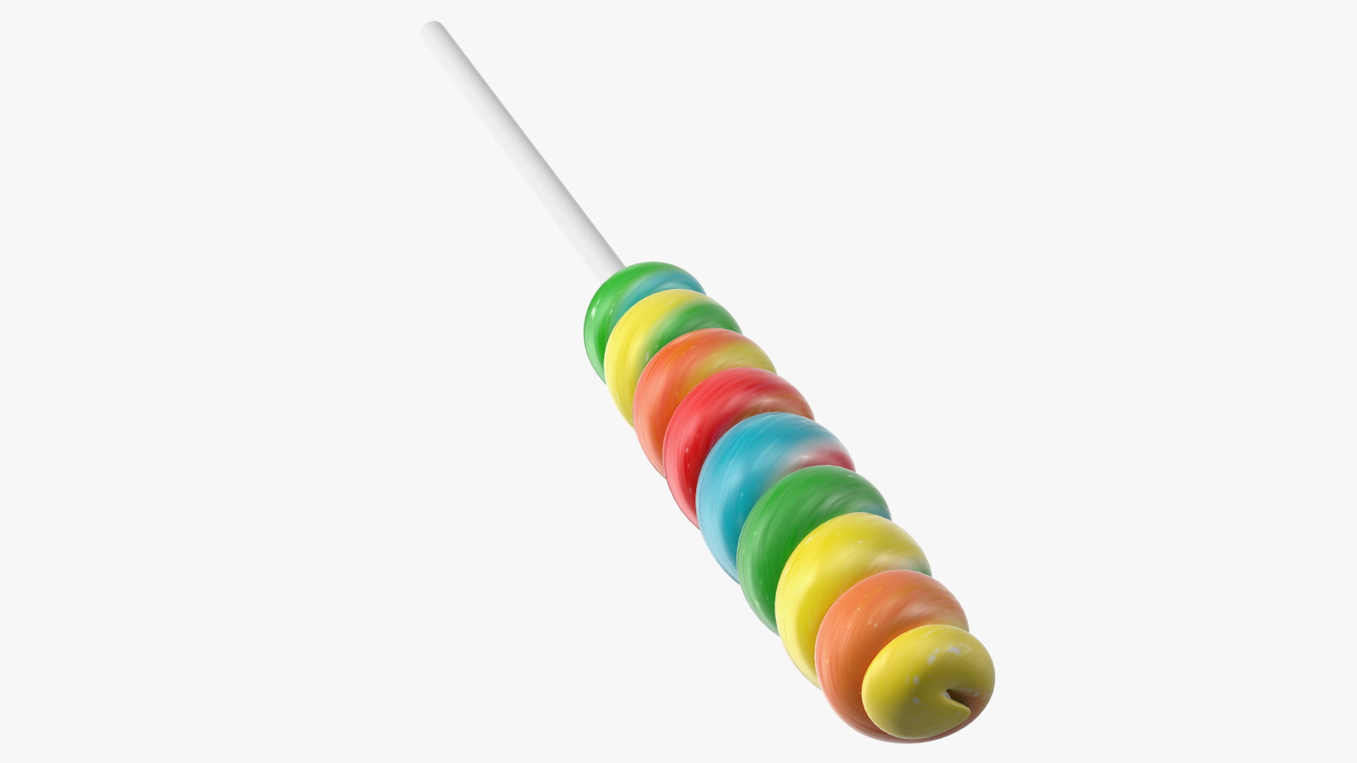 3D Rainbow Twist Lollipop Candy model