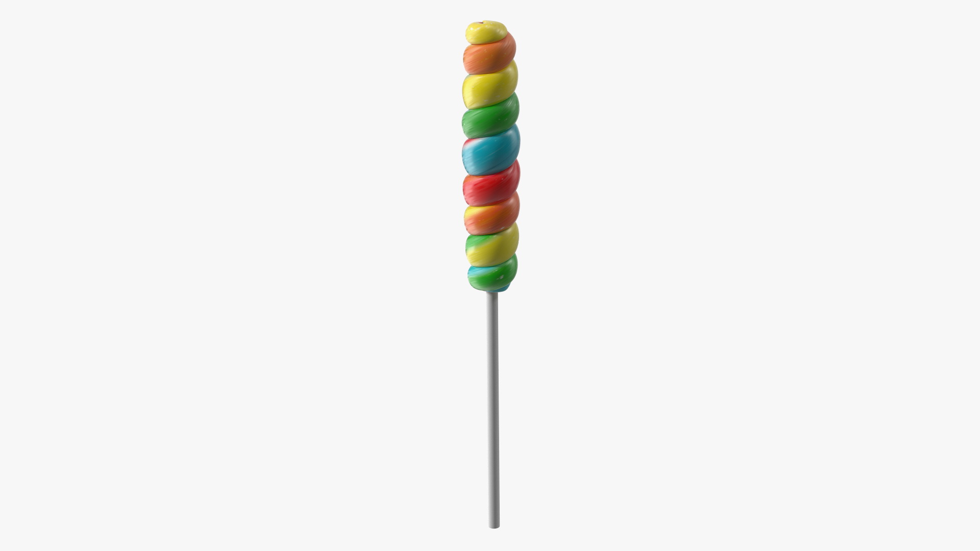 3D Rainbow Twist Lollipop Candy model