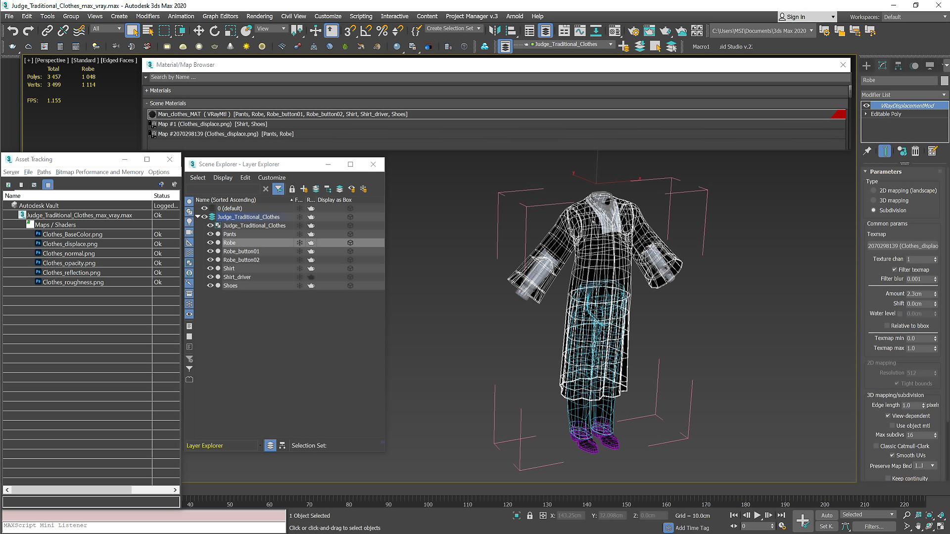 3D model Judge Traditional Clothes