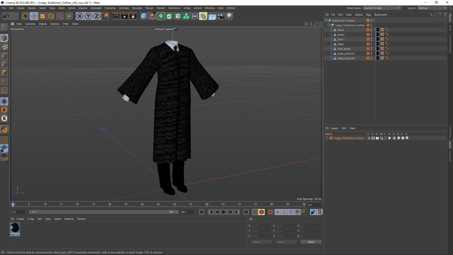 3D model Judge Traditional Clothes