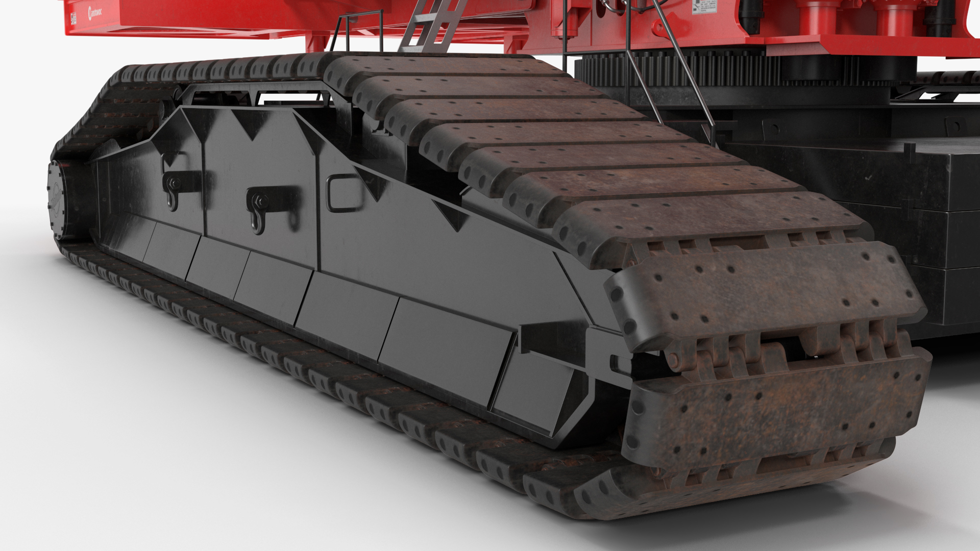 Tracked Crane Manitowoc 18000 with Concrete Slabs 3D model