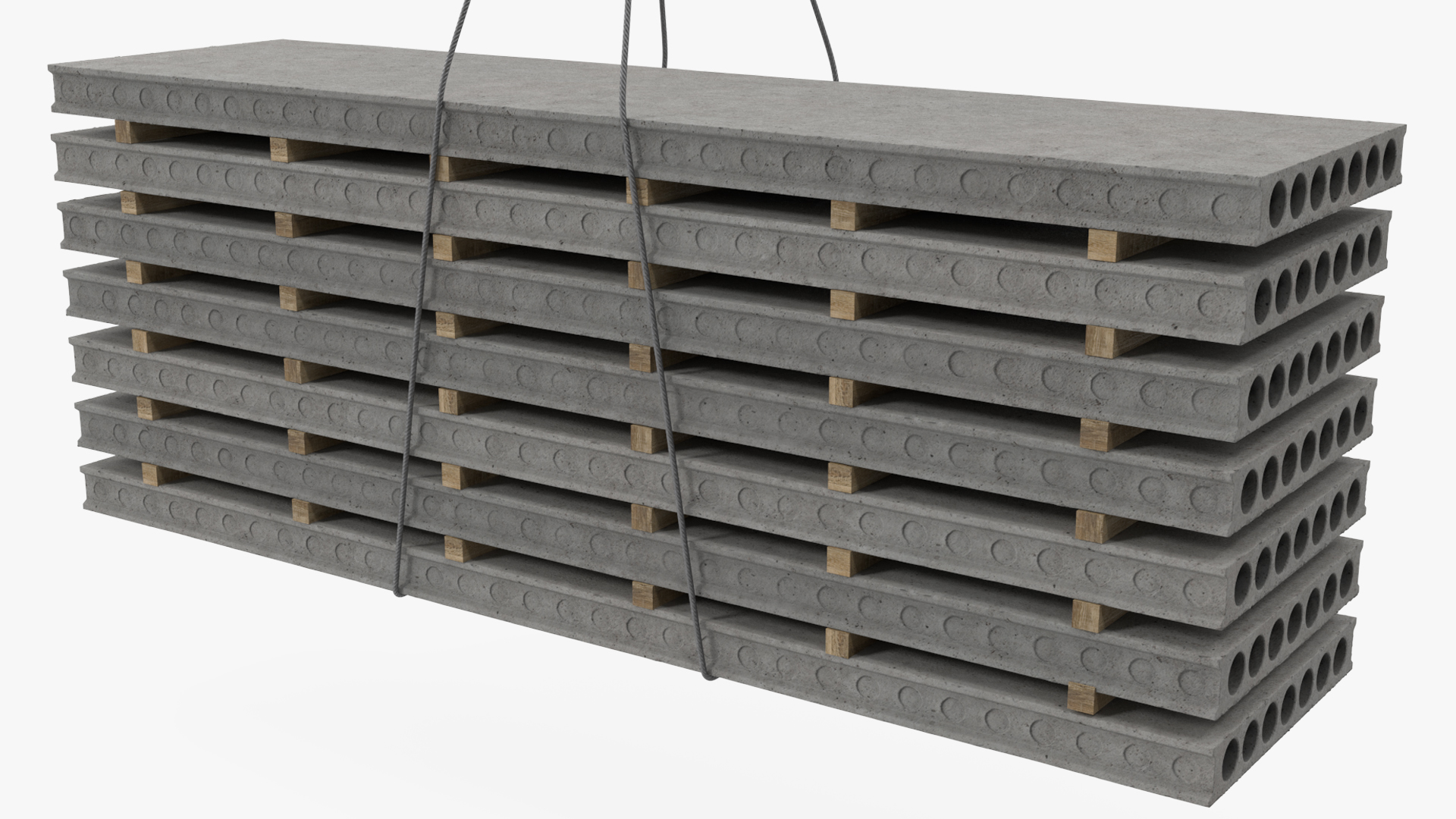 Tracked Crane Manitowoc 18000 with Concrete Slabs 3D model