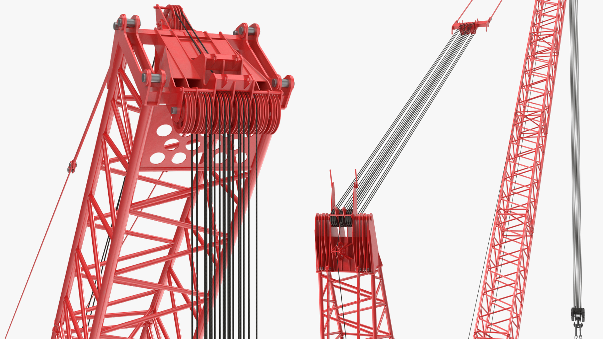 Tracked Crane Manitowoc 18000 with Concrete Slabs 3D model