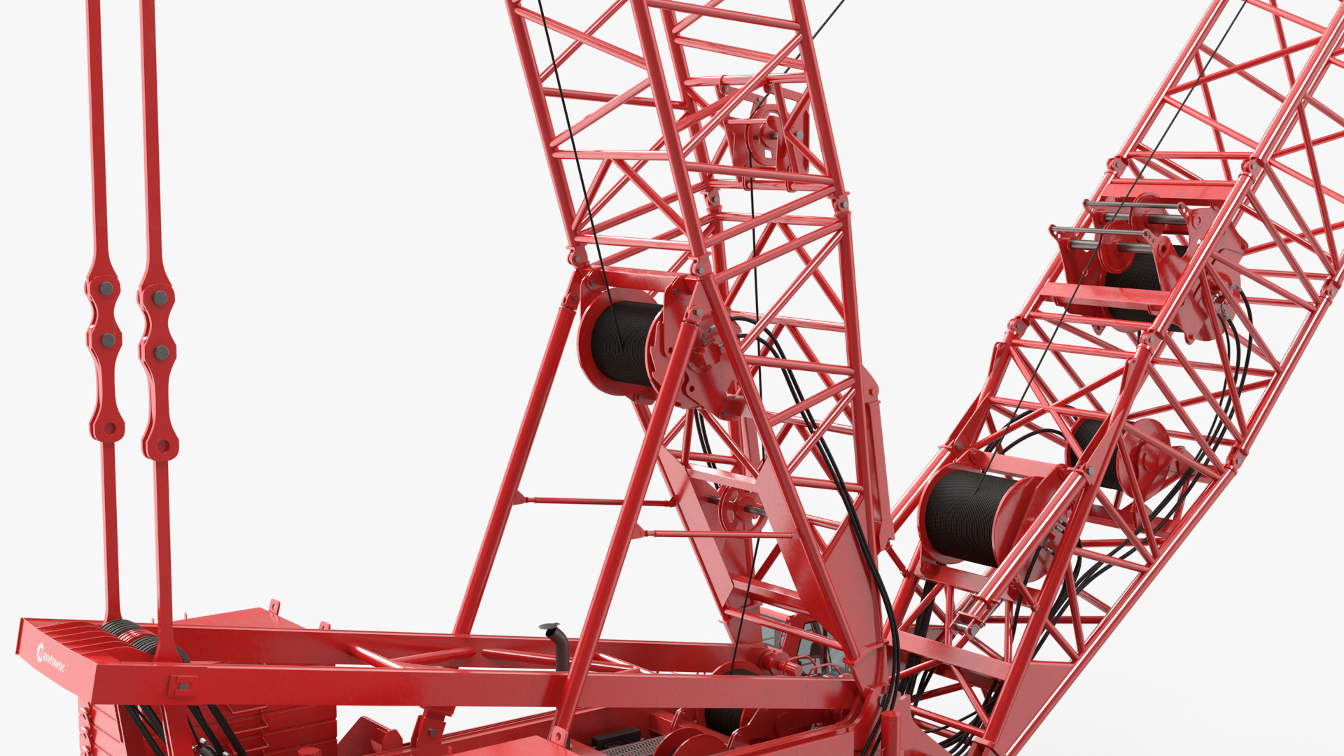 Tracked Crane Manitowoc 18000 with Concrete Slabs 3D model