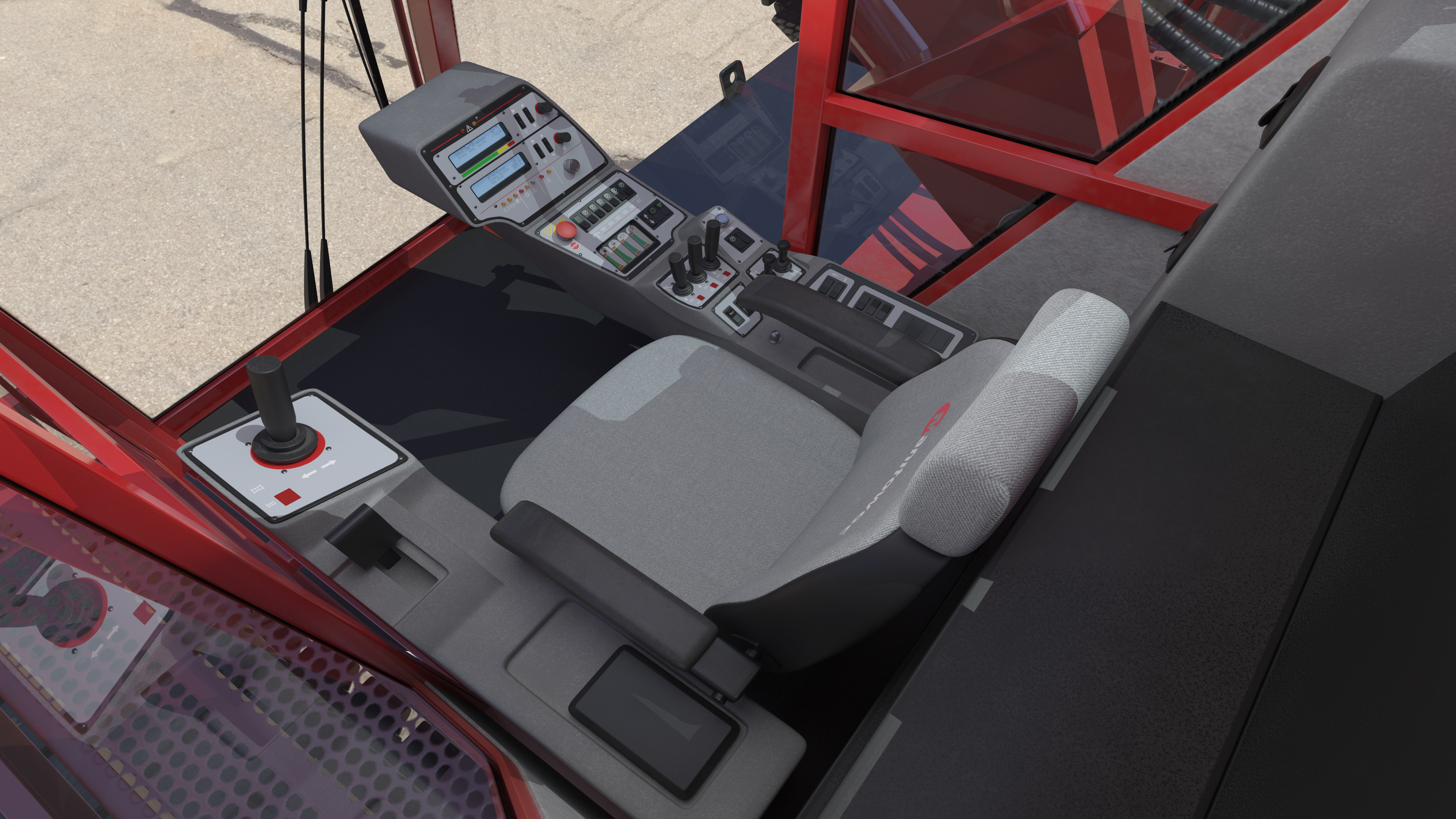 Tracked Crane Manitowoc 18000 with Concrete Slabs 3D model