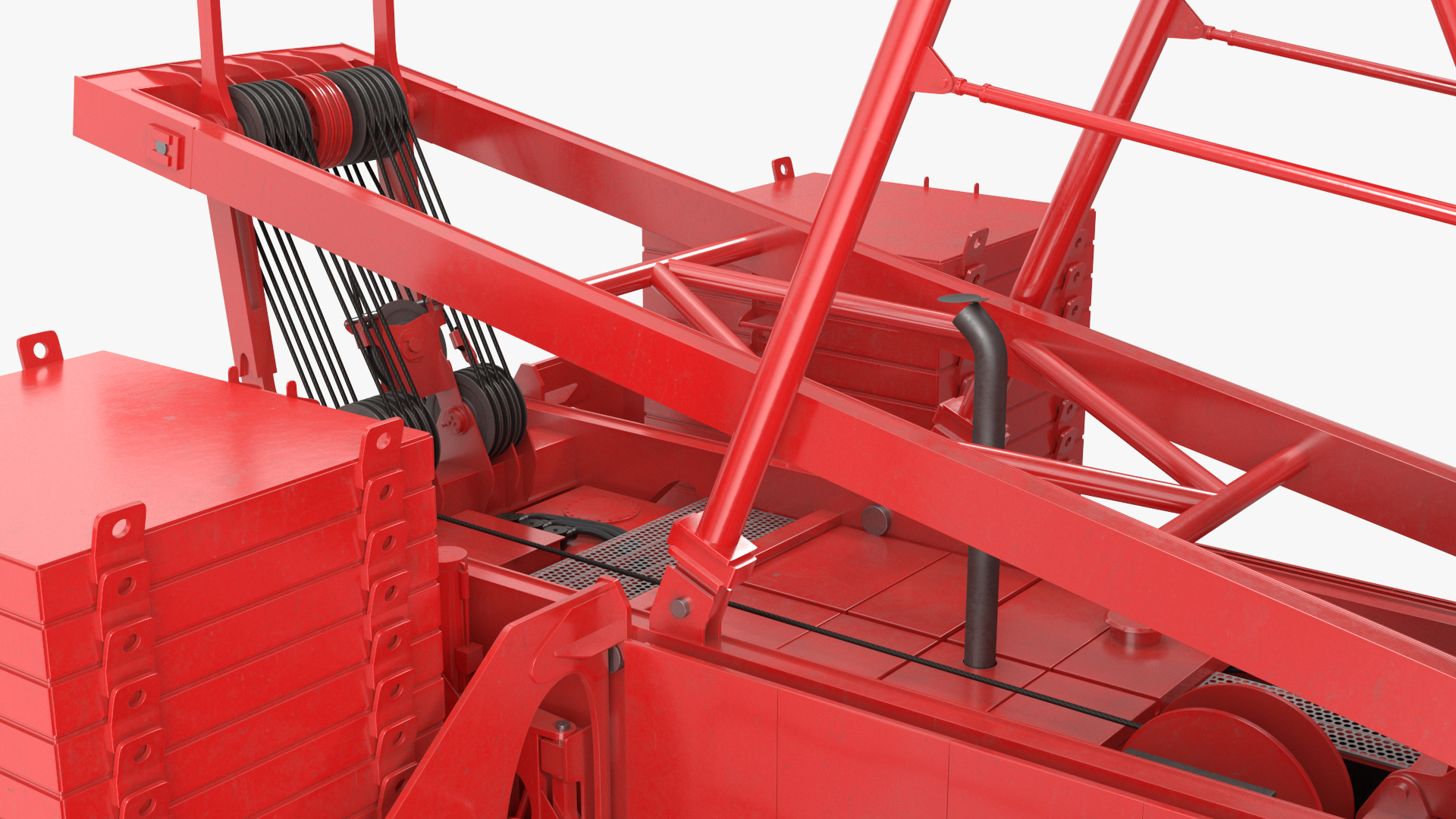 Tracked Crane Manitowoc 18000 with Concrete Slabs 3D model