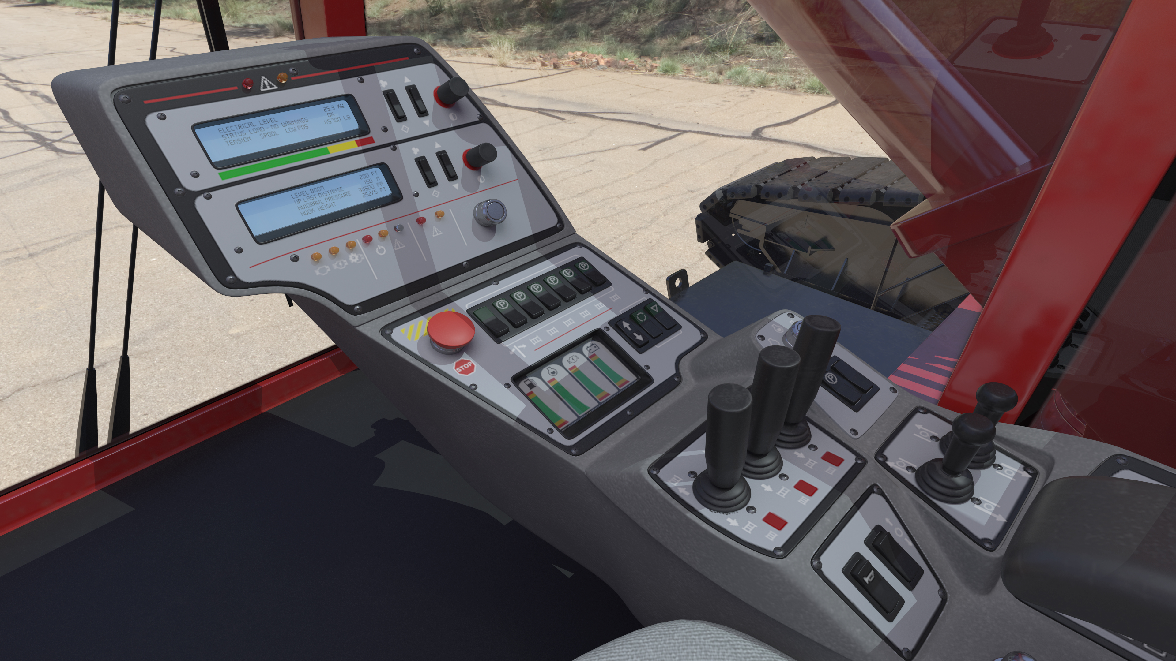 Tracked Crane Manitowoc 18000 with Concrete Slabs 3D model