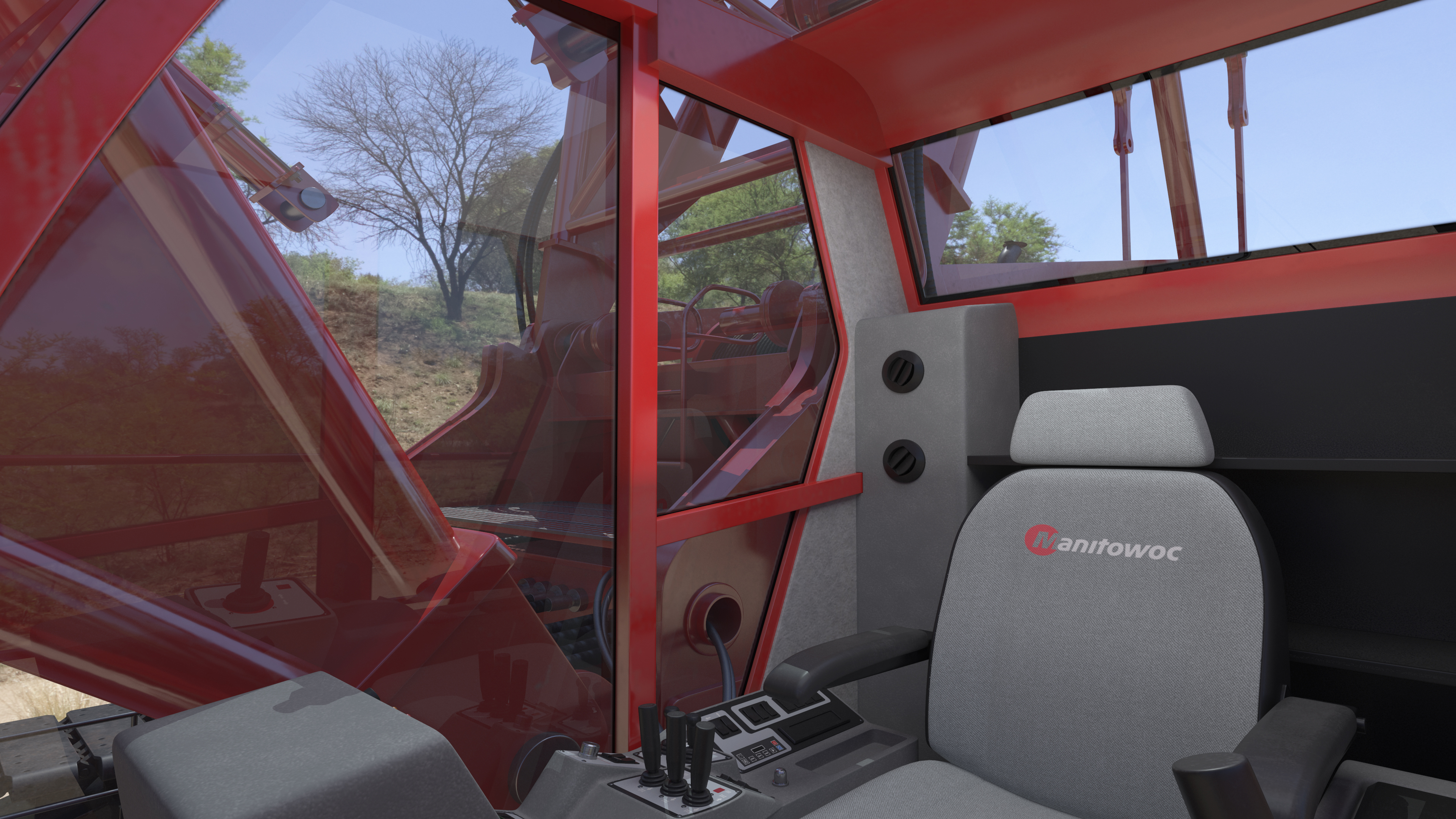 Tracked Crane Manitowoc 18000 with Concrete Slabs 3D model