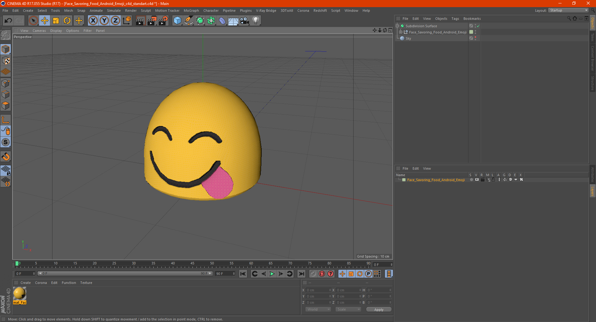 Face Savoring Food Android Emoji 3D