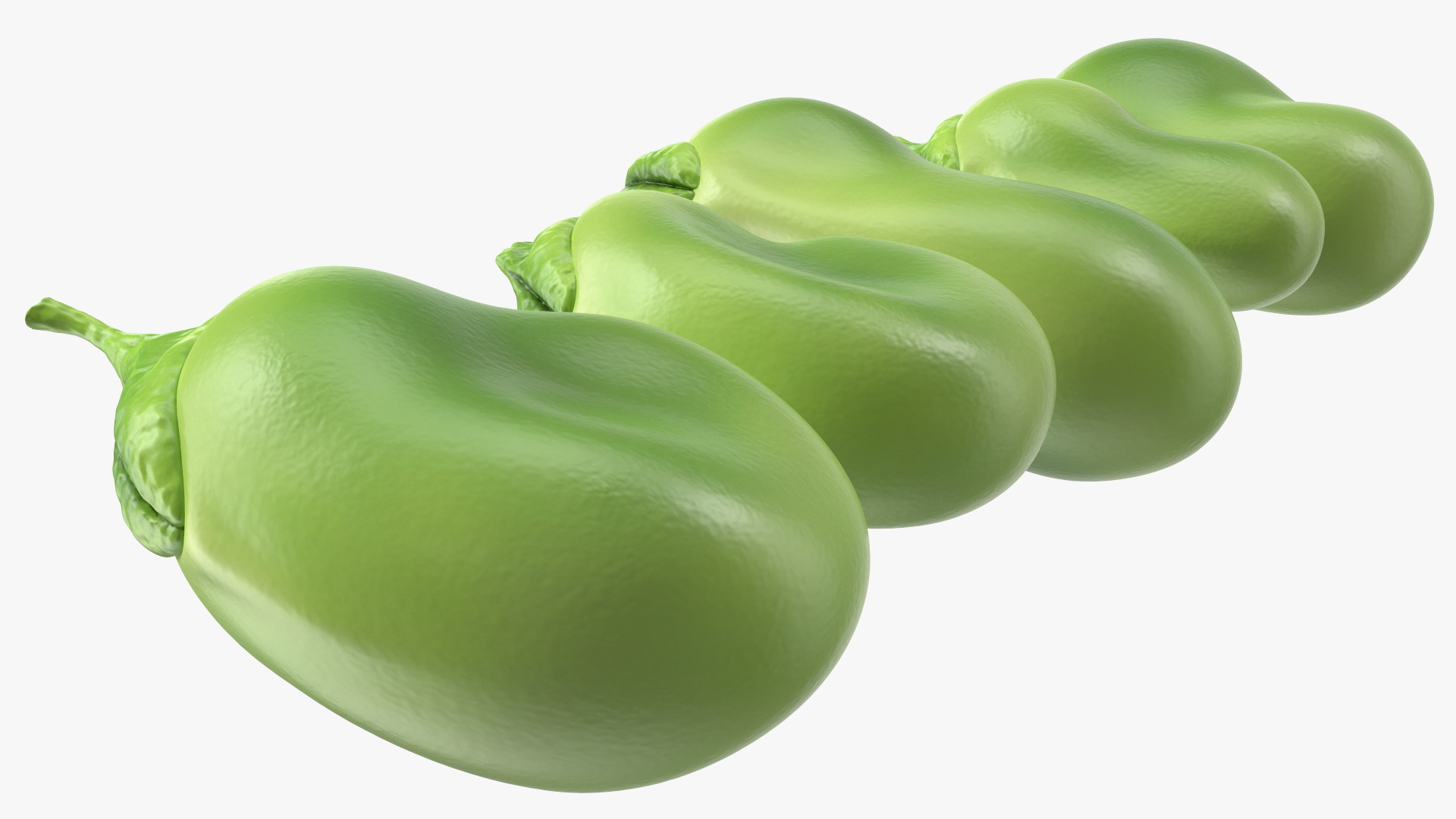 Fresh Broad Beans 3D