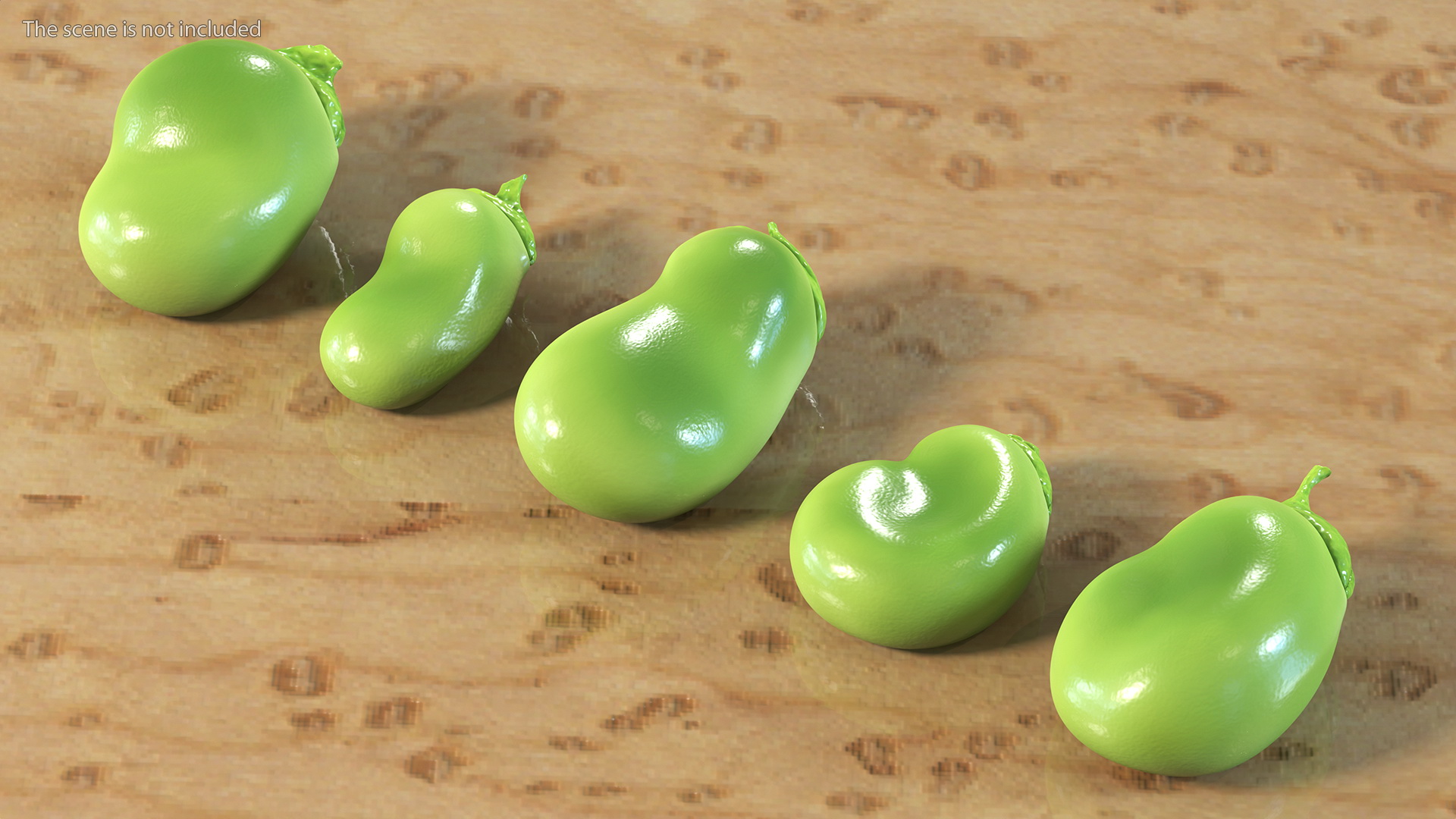 Fresh Broad Beans 3D