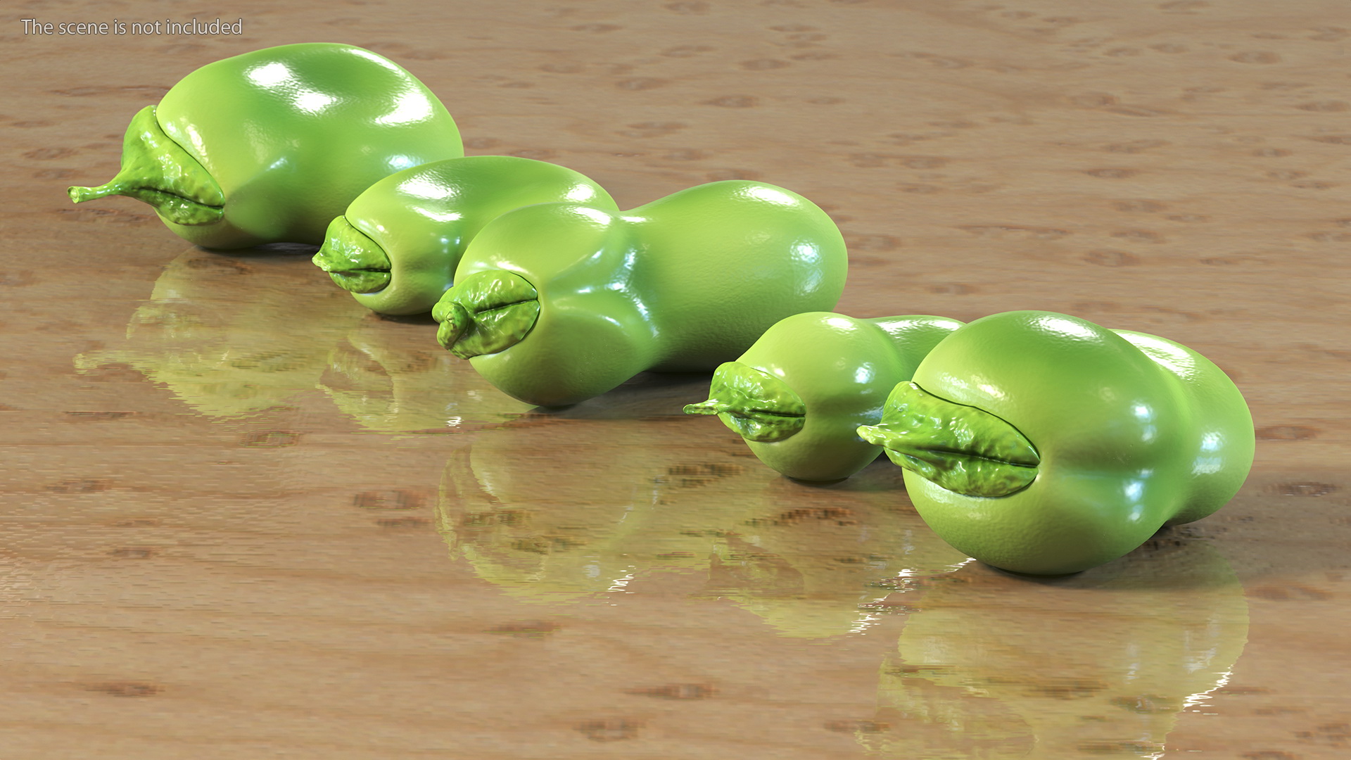 Fresh Broad Beans 3D