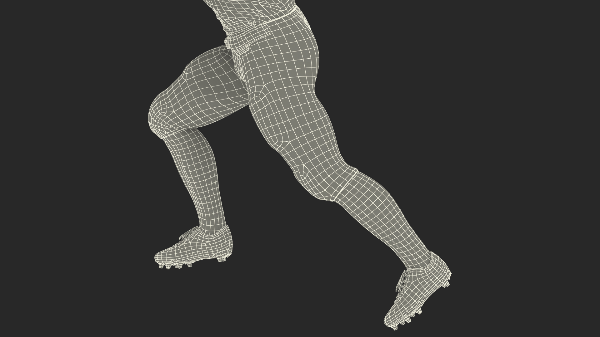 3D model San Francisco 49ers American Football Player Running The Ball Fur