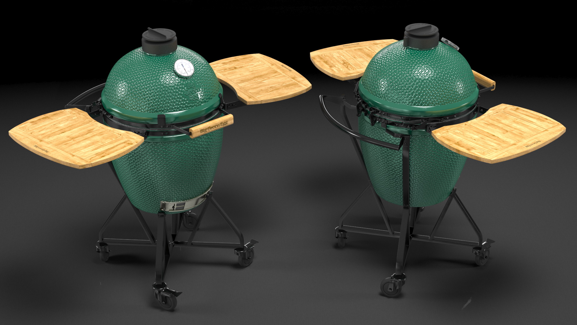 3D model Big Green Egg BBQ Grill Closed