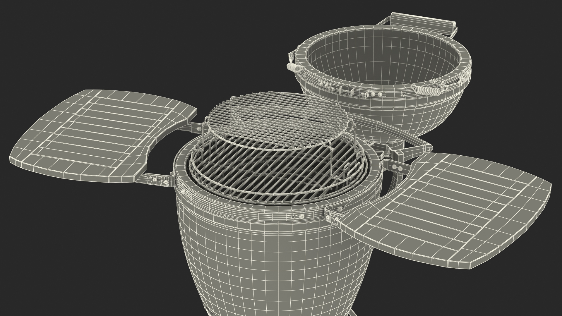 3D model Big Green Egg BBQ Grill Closed