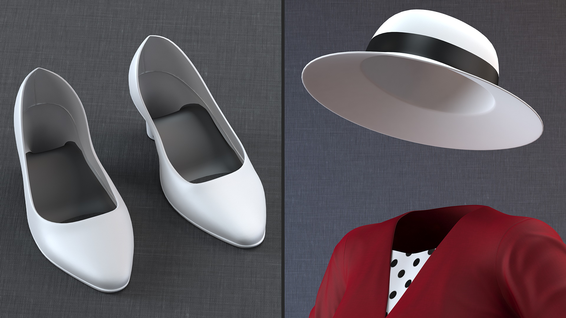 3D Afro American Elderly Woman Formal Wear Rigged