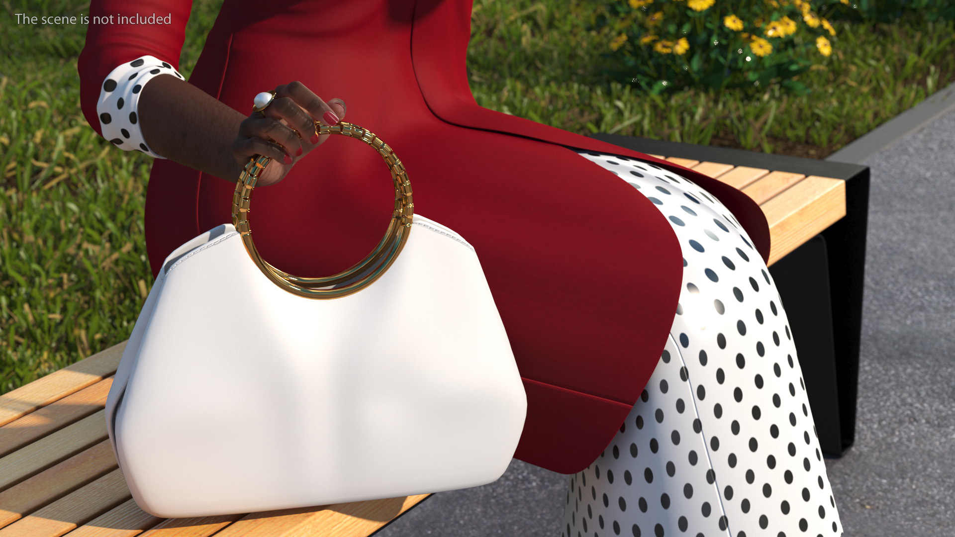 3D Afro American Elderly Woman Formal Wear Rigged