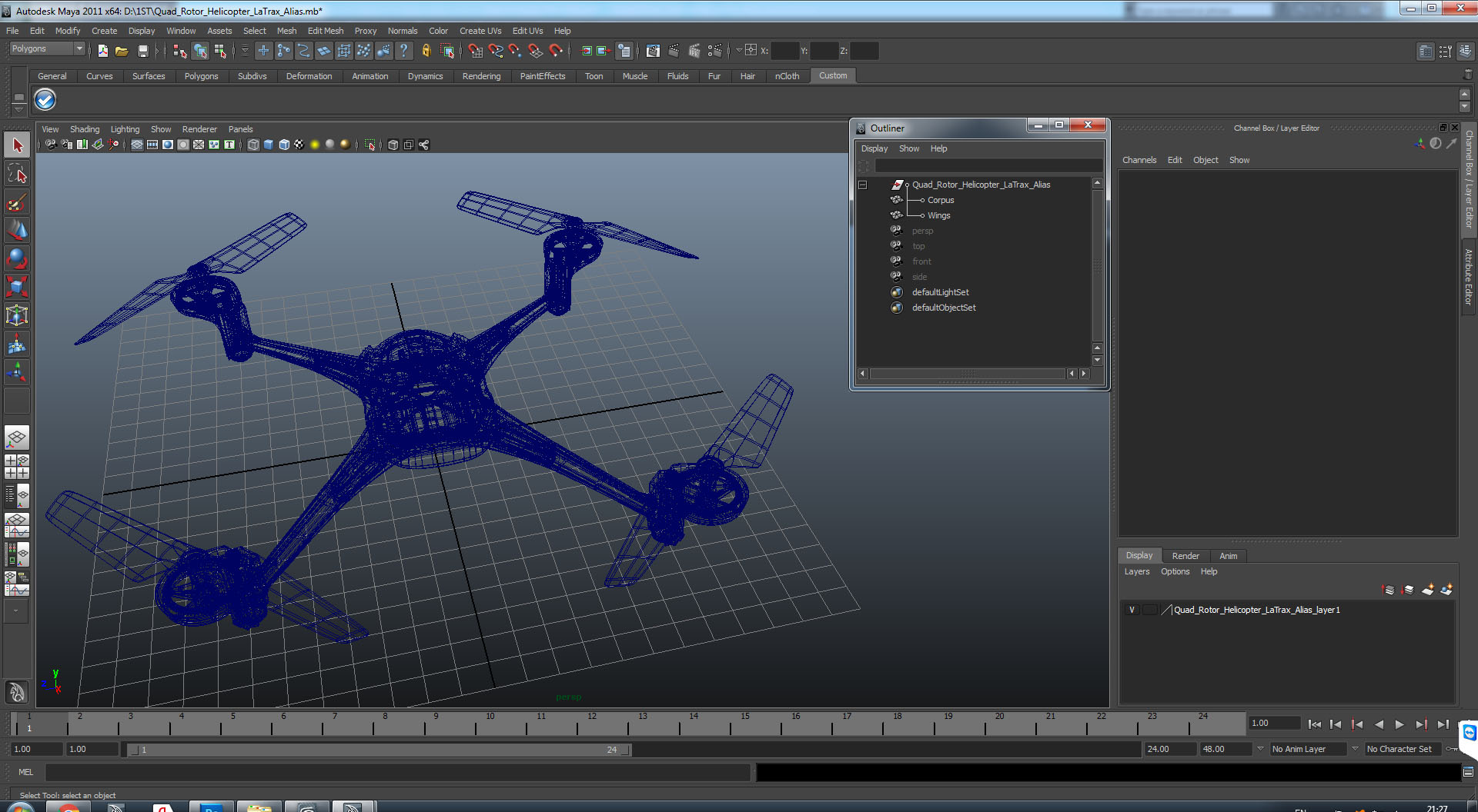 Quad Rotor Helicopter LaTrax Alias 3D model