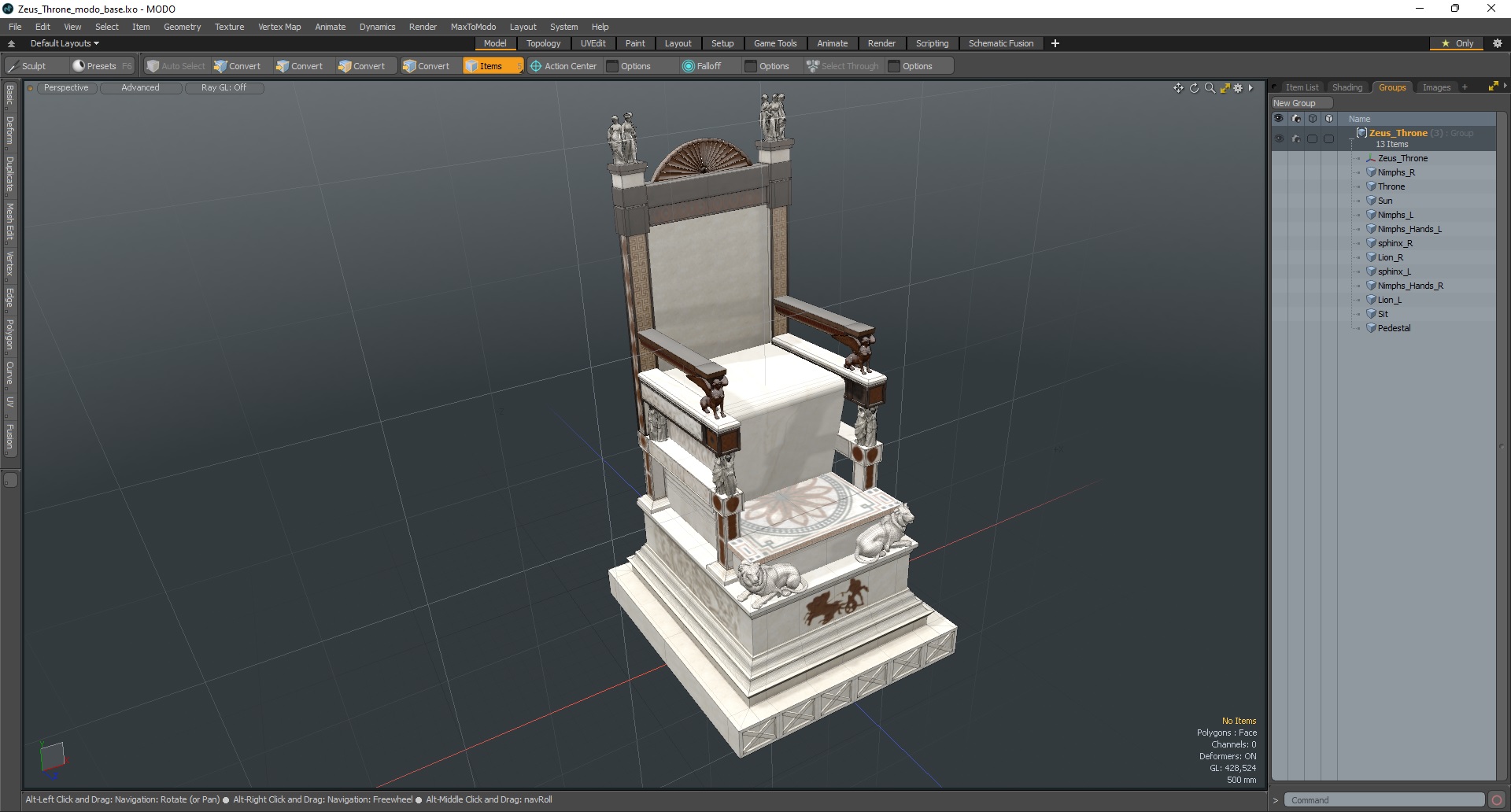 3D Zeus Throne
