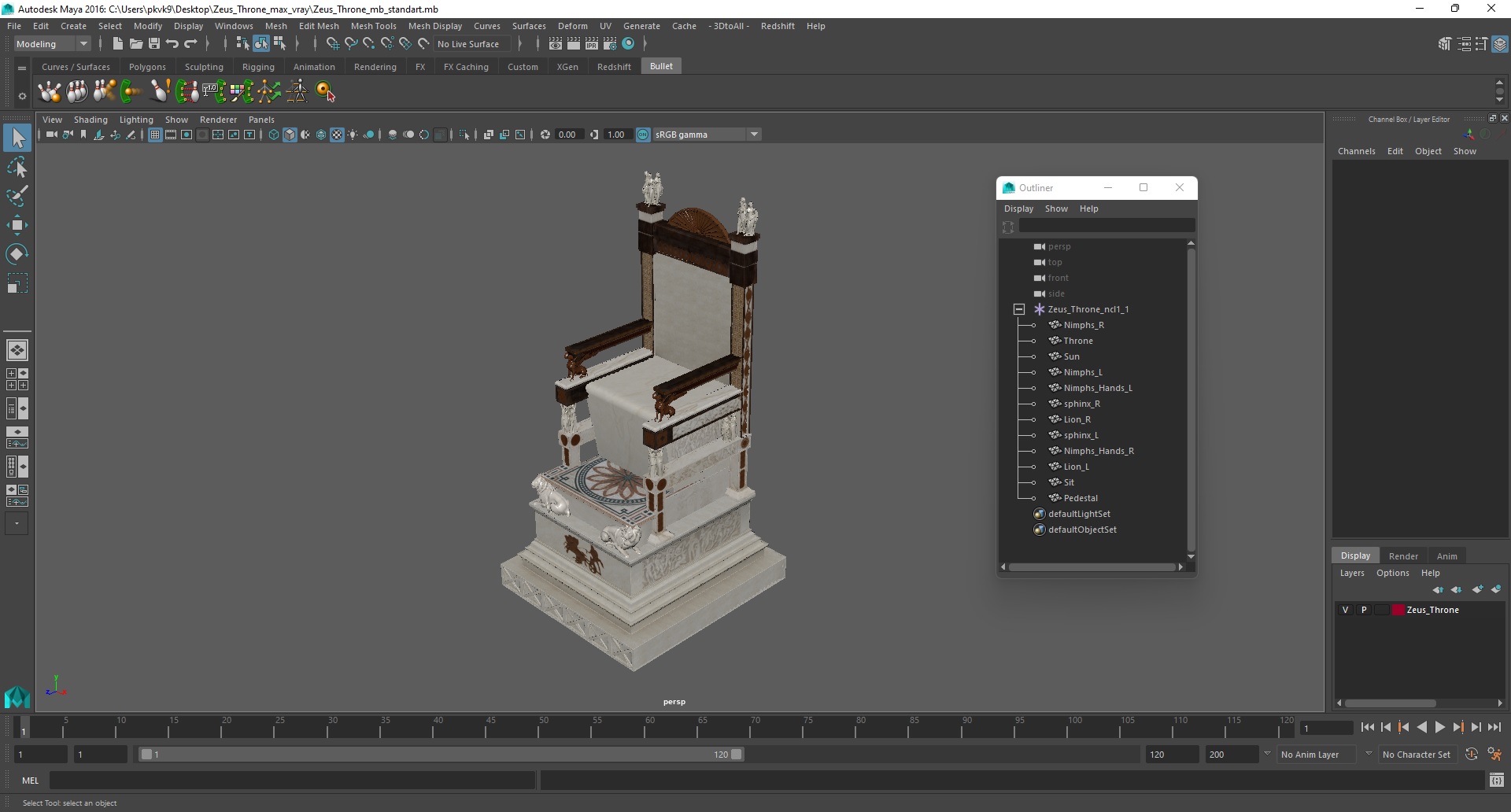 3D Zeus Throne