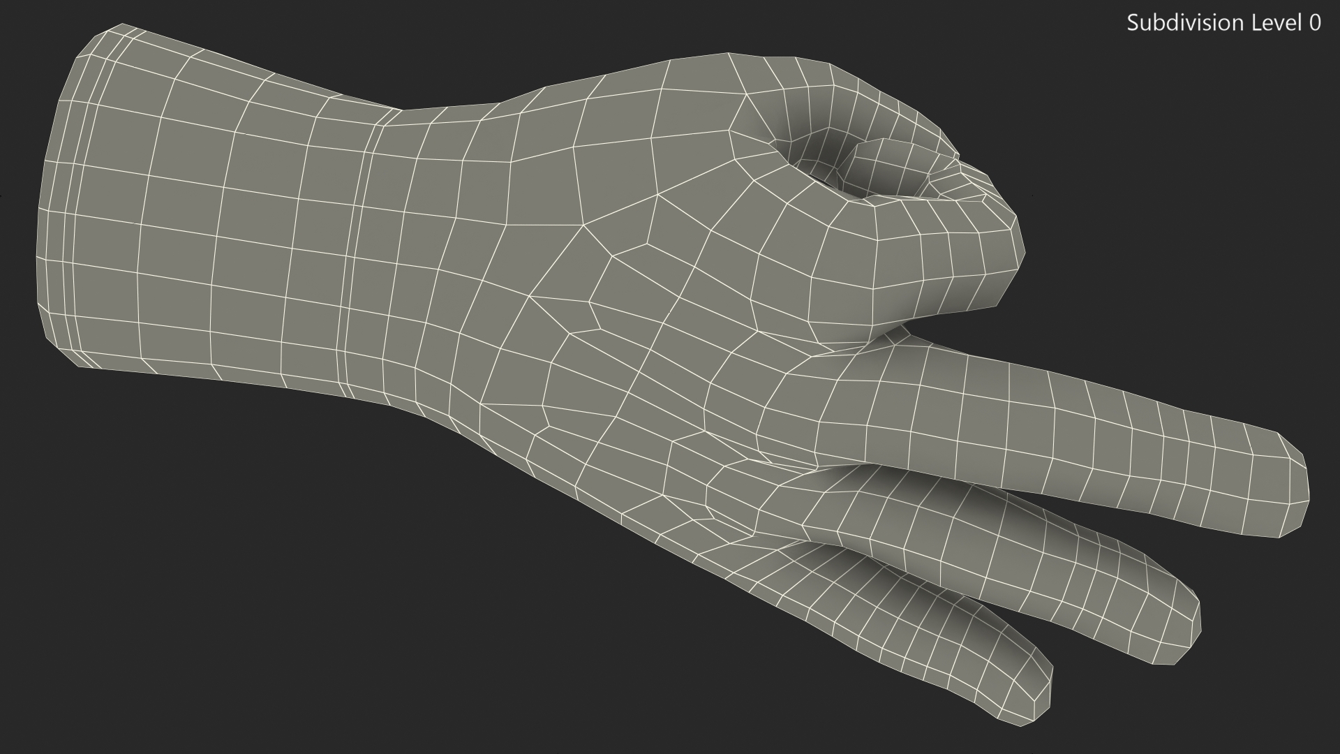 Safety Work Gloves OK Hand Gesture Gray 3D model