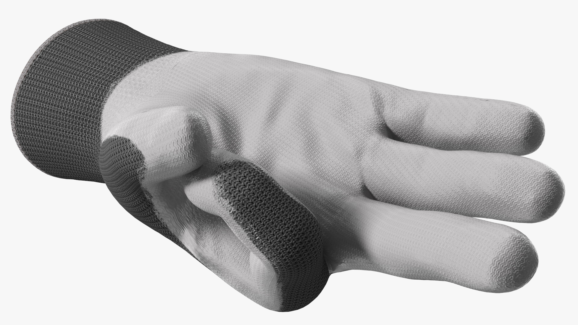 Safety Work Gloves OK Hand Gesture Gray 3D model