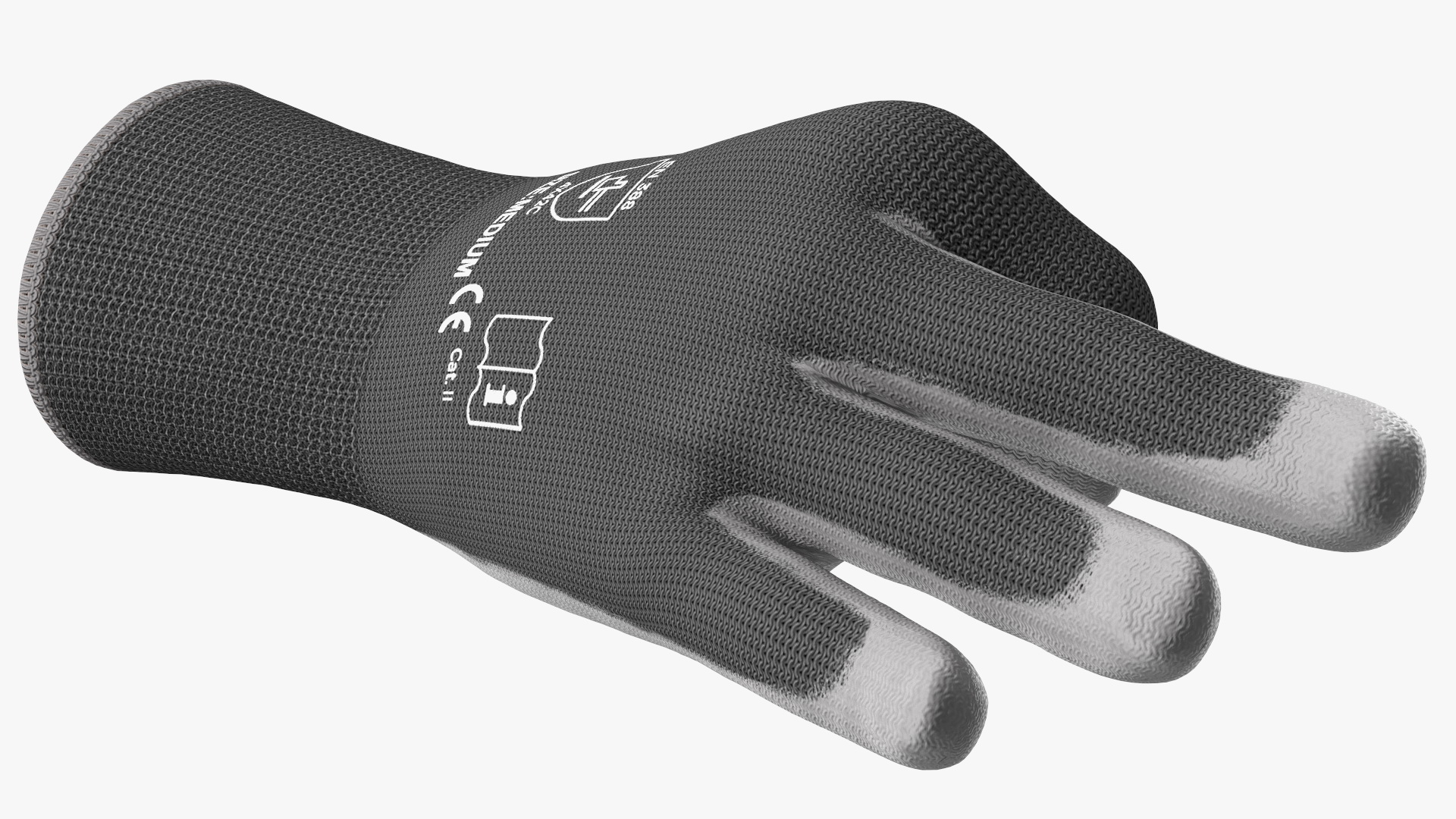 Safety Work Gloves OK Hand Gesture Gray 3D model