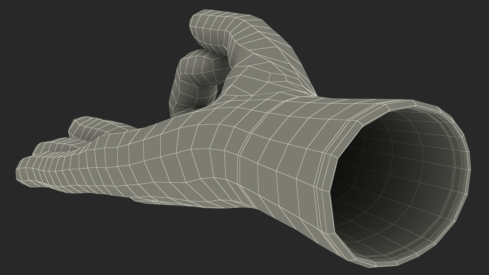 Safety Work Gloves OK Hand Gesture Gray 3D model