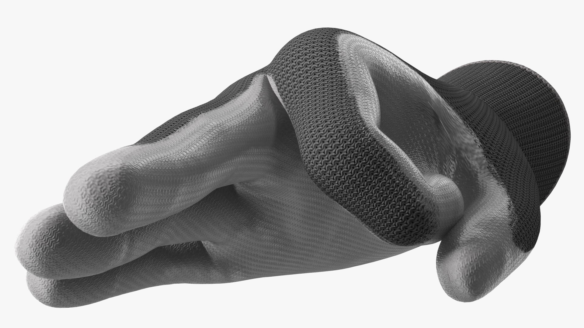 Safety Work Gloves OK Hand Gesture Gray 3D model