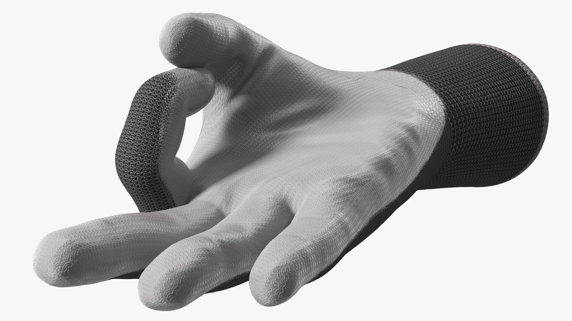 Safety Work Gloves OK Hand Gesture Gray 3D model