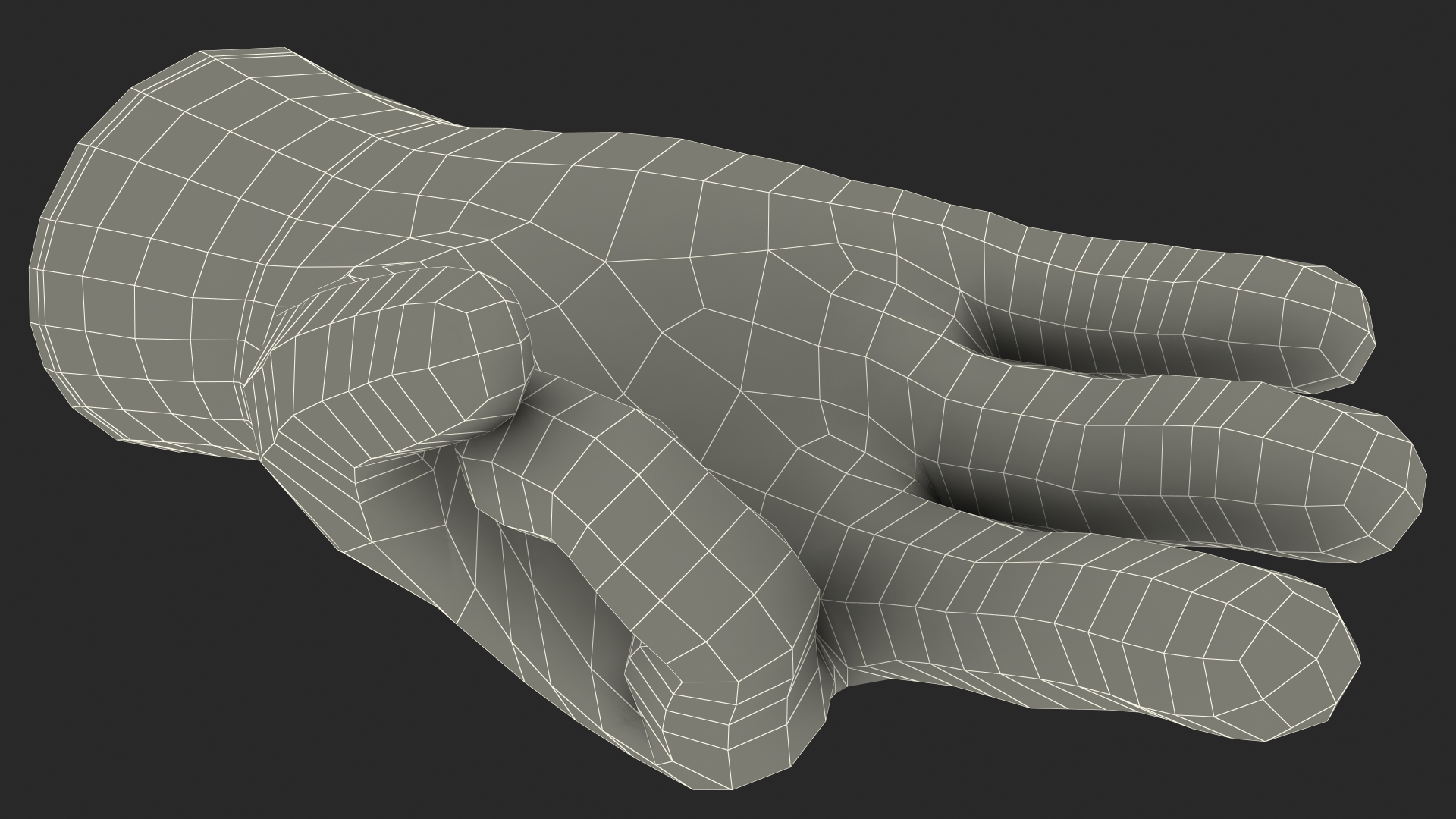 Safety Work Gloves OK Hand Gesture Gray 3D model