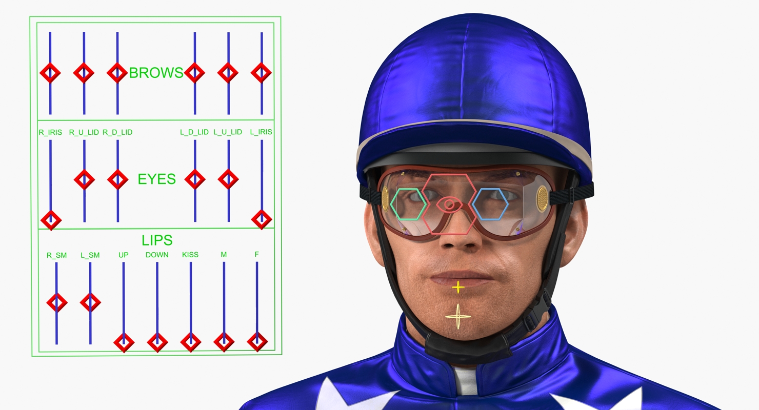 Horse Jockey Rigged 3D model