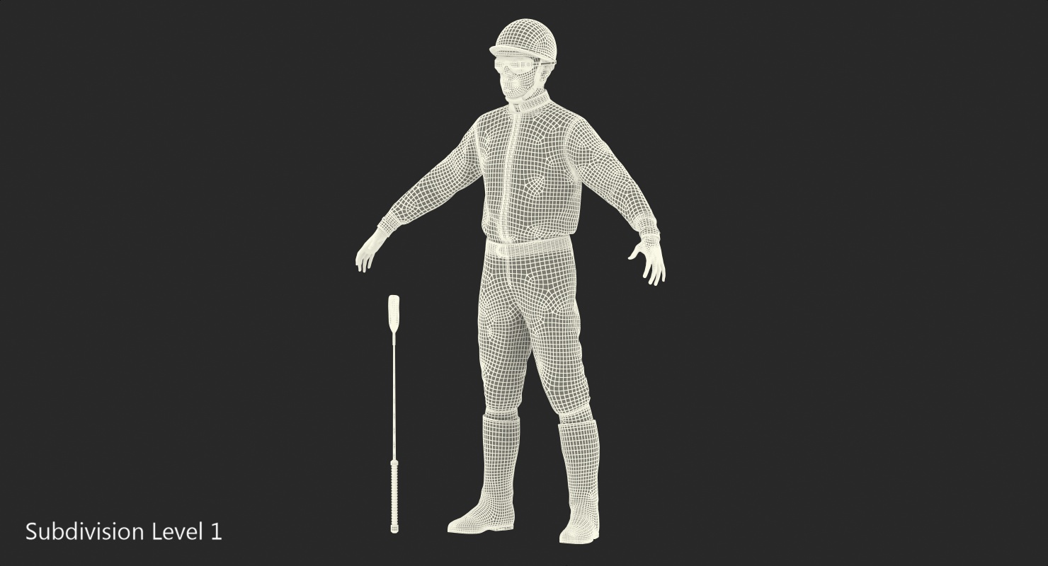 Horse Jockey Rigged 3D model