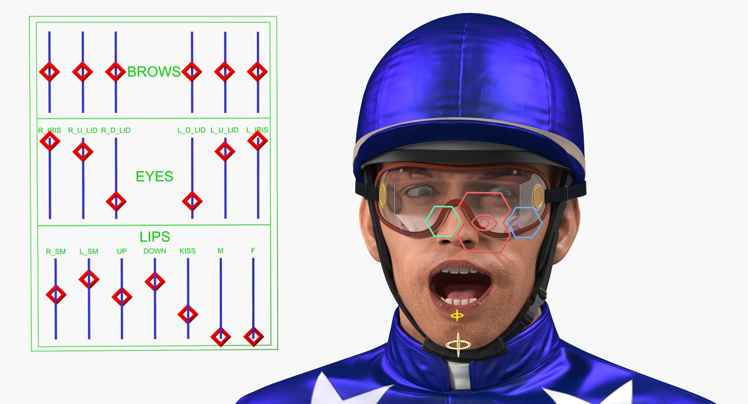 Horse Jockey Rigged 3D model