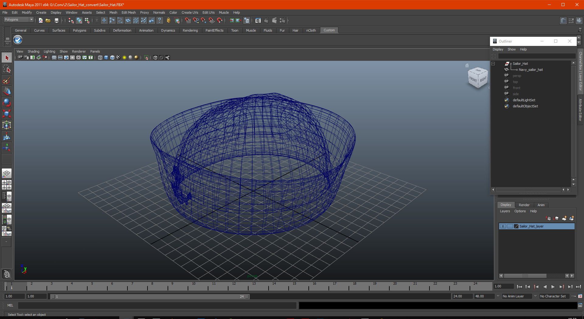 3D model Sailor Hat