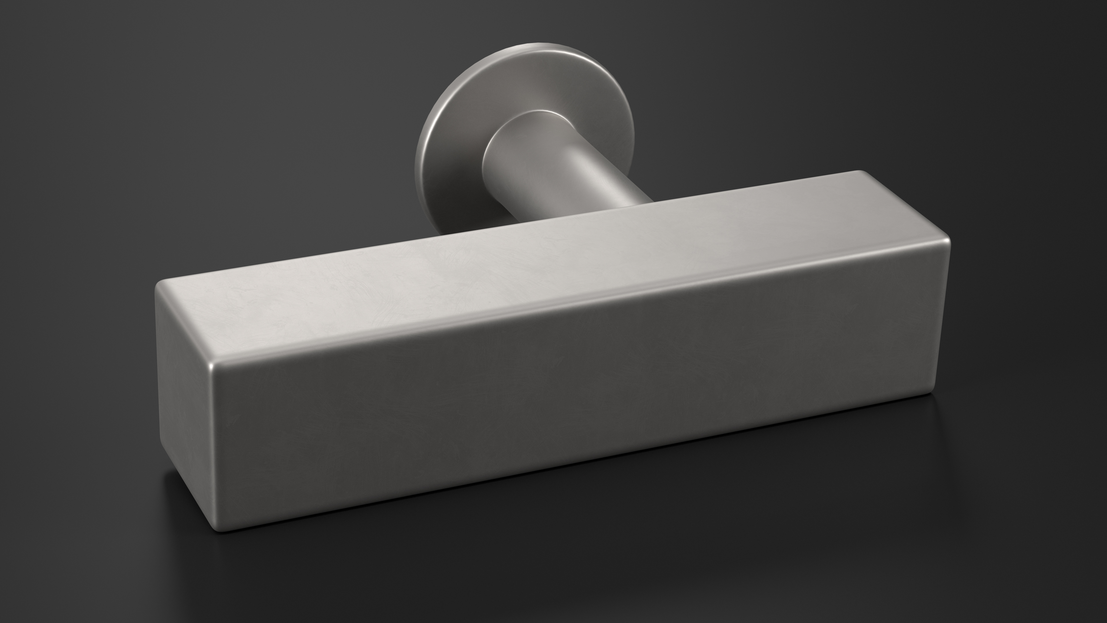 3D Kitchen Cabinet Handle Knob Rectangular Silver
