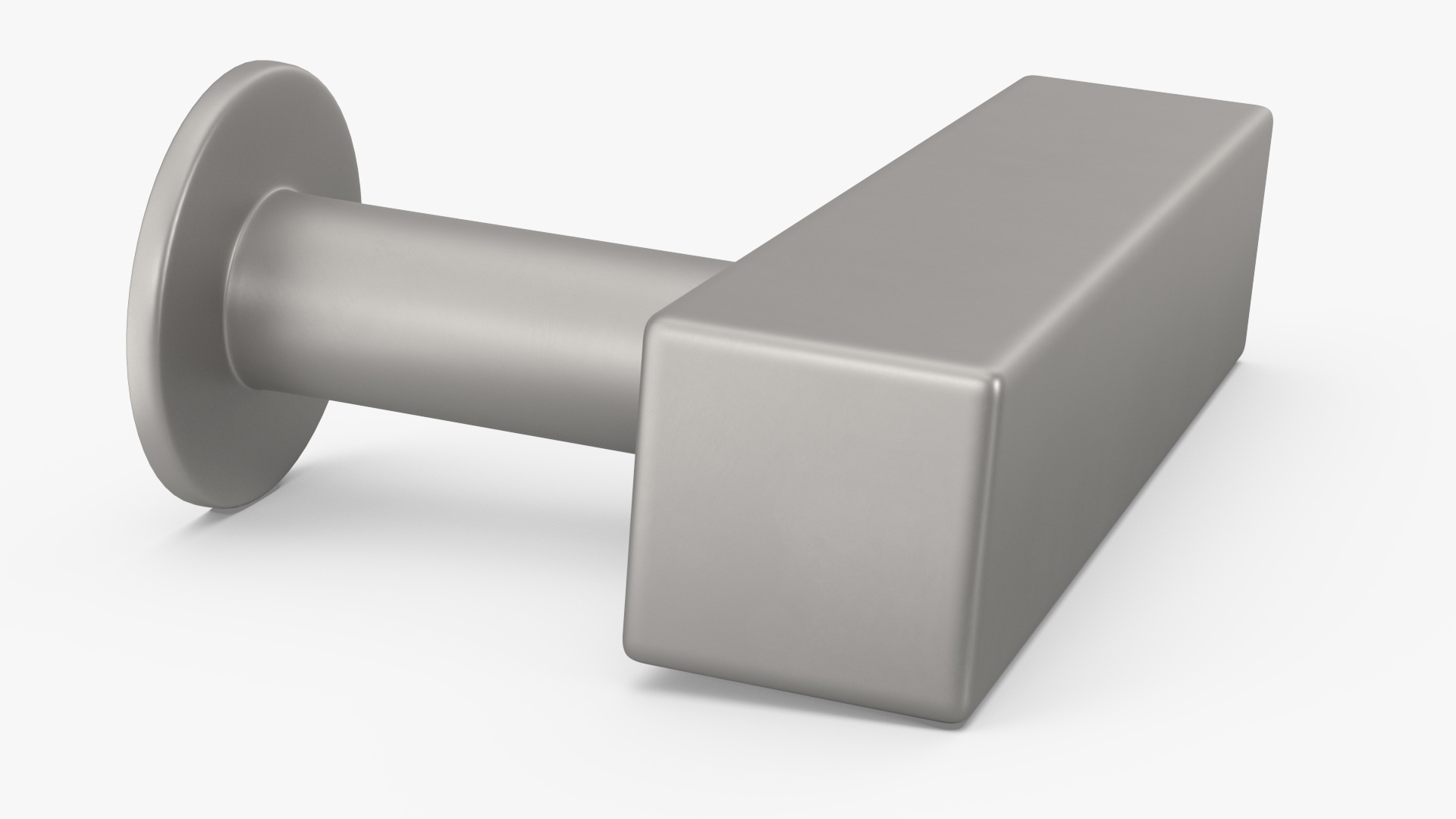 3D Kitchen Cabinet Handle Knob Rectangular Silver