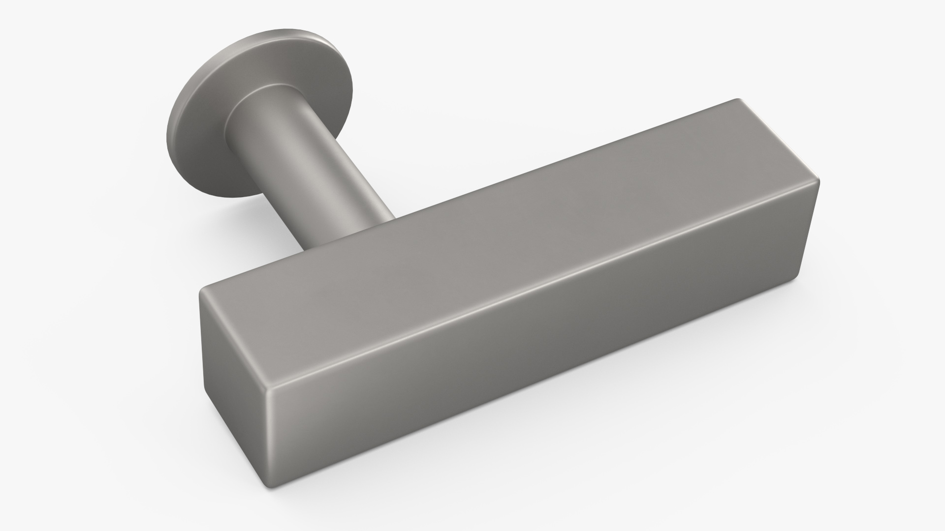 3D Kitchen Cabinet Handle Knob Rectangular Silver