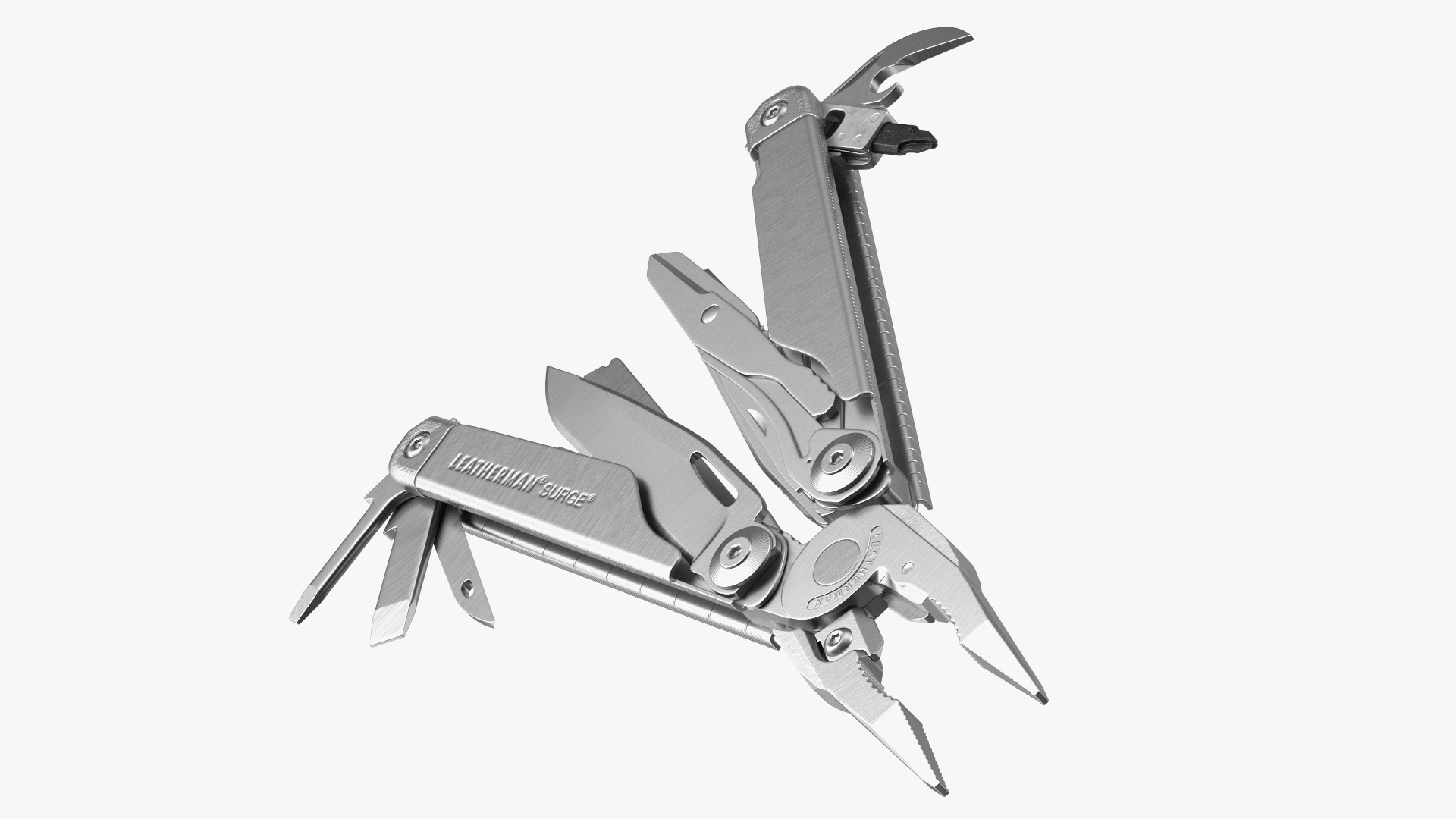3D Leatherman Surge Multitool Silver Open model