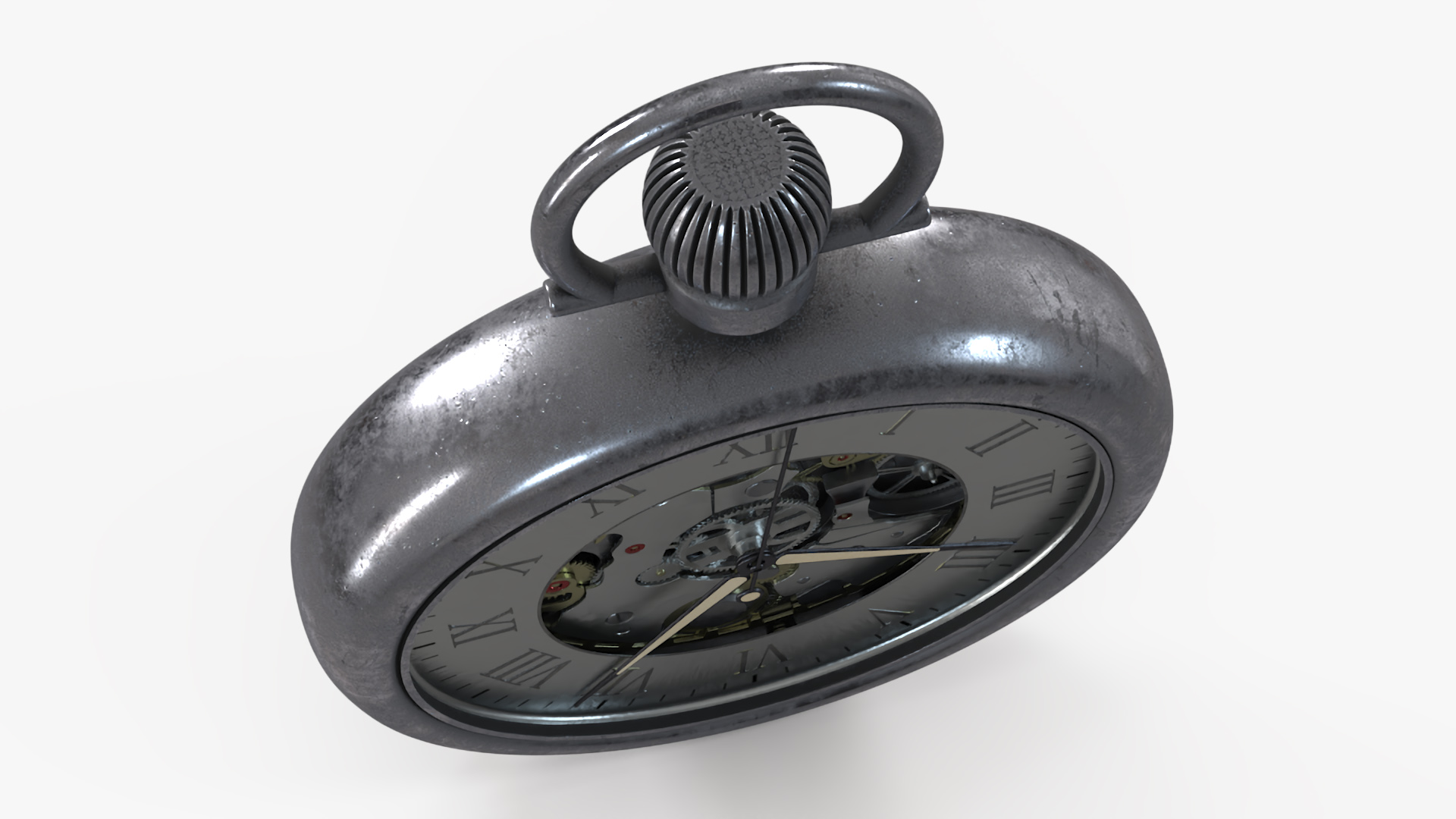 Antique Pocket Watch Animated 3D model