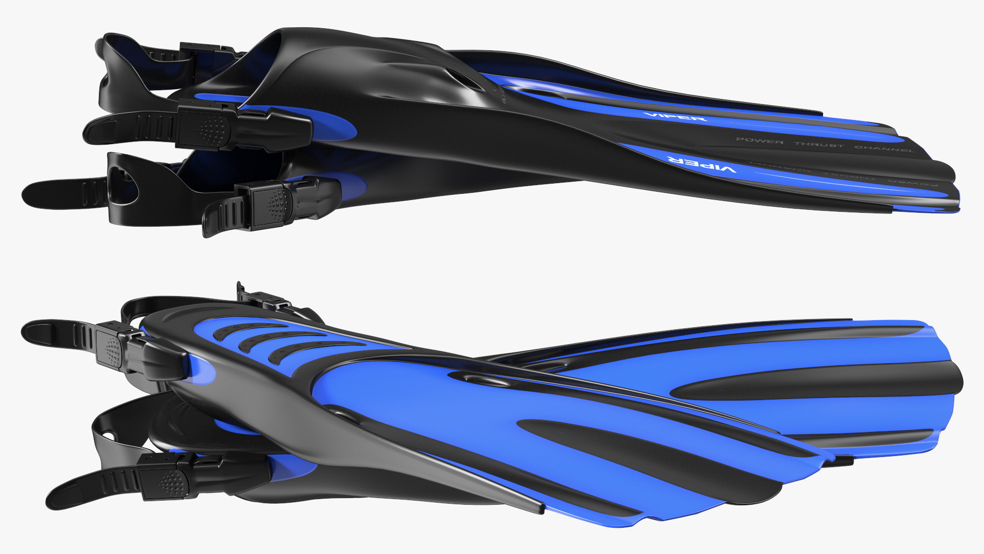 3D Oceanic Viper Open Heel Scuba Fin model