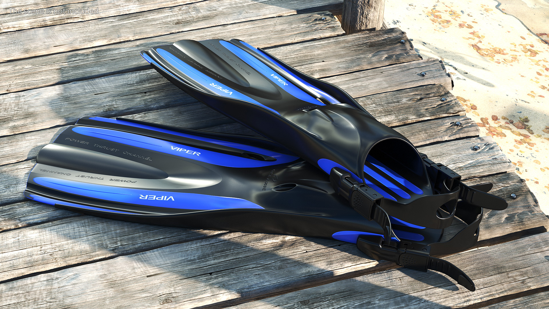 3D Oceanic Viper Open Heel Scuba Fin model