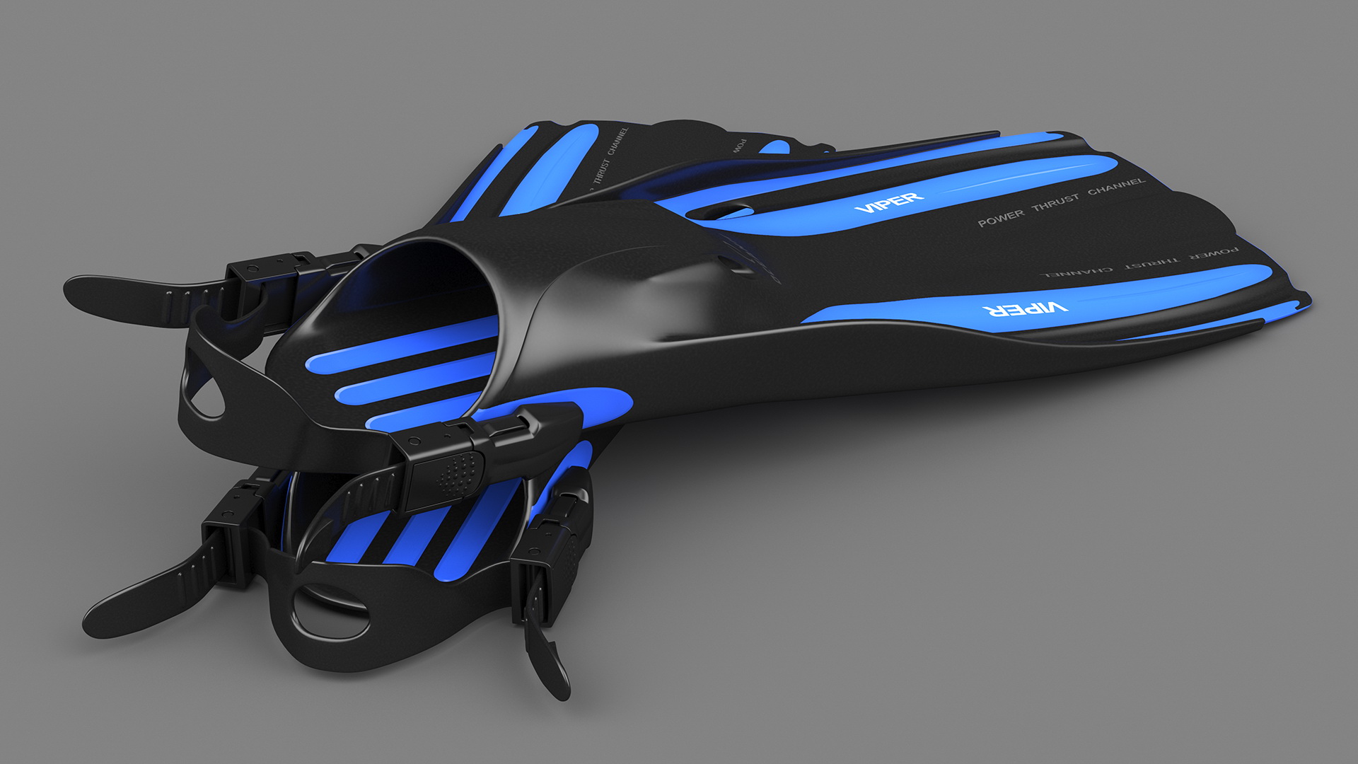 3D Oceanic Viper Open Heel Scuba Fin model