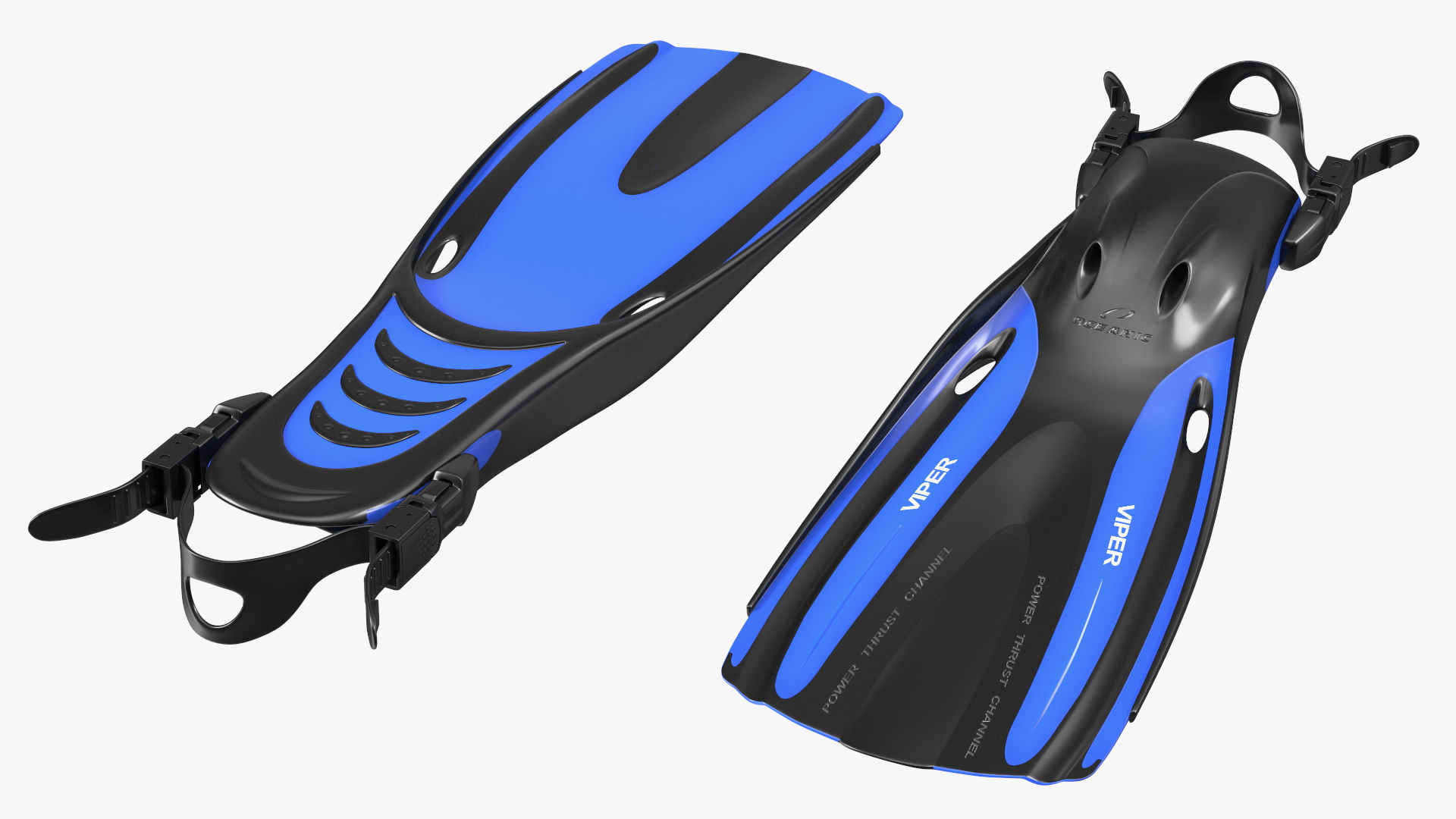 3D Oceanic Viper Open Heel Scuba Fin model