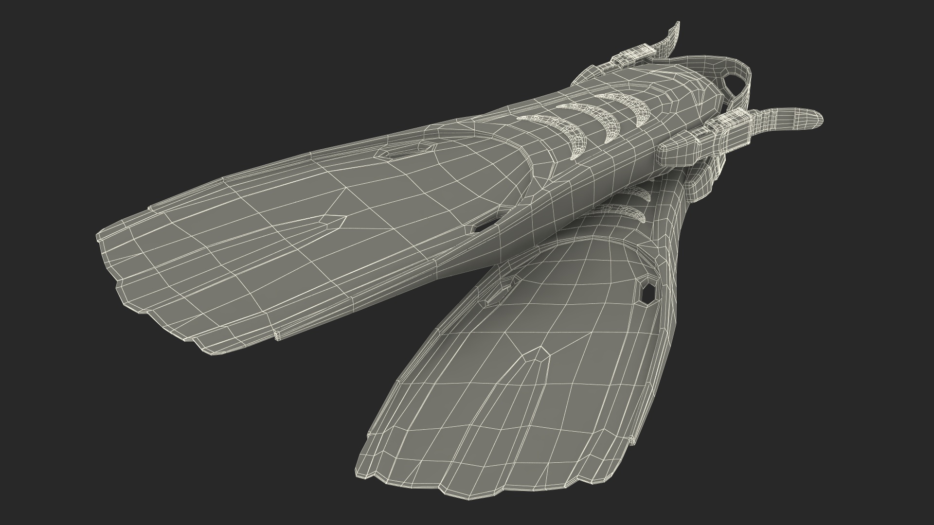 3D Oceanic Viper Open Heel Scuba Fin model