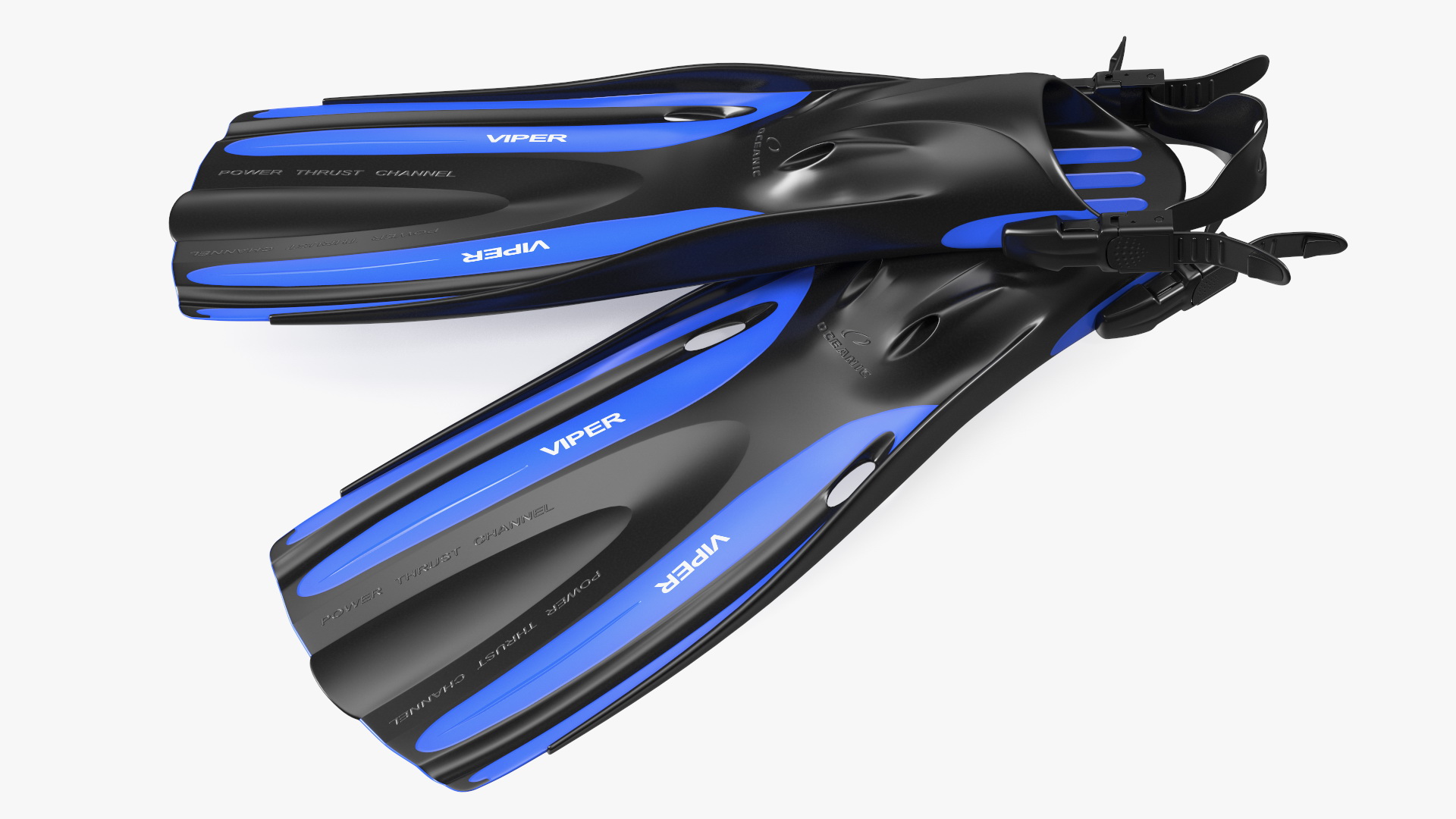 3D Oceanic Viper Open Heel Scuba Fin model
