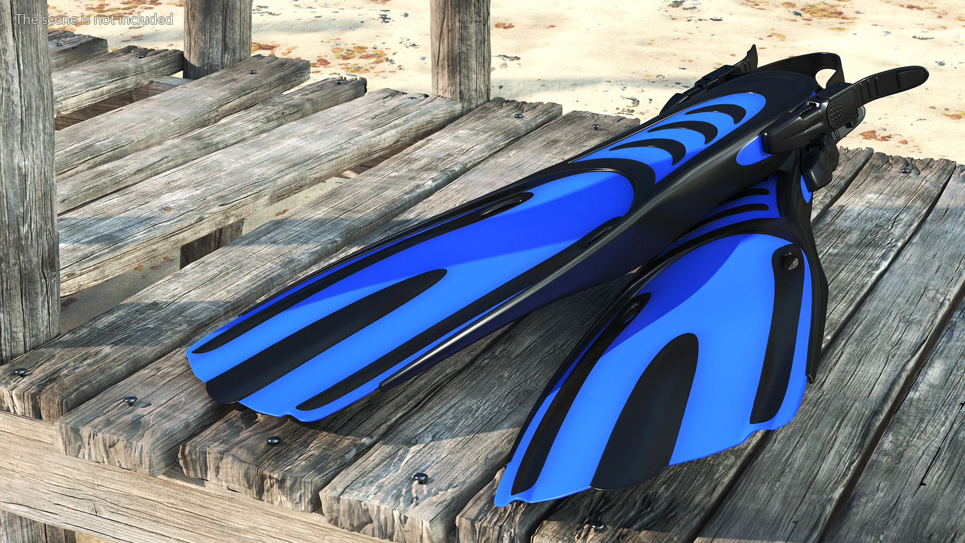 3D Oceanic Viper Open Heel Scuba Fin model