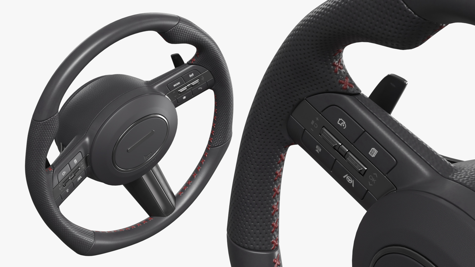 Car Steering Wheel With Control Buttons, view 3