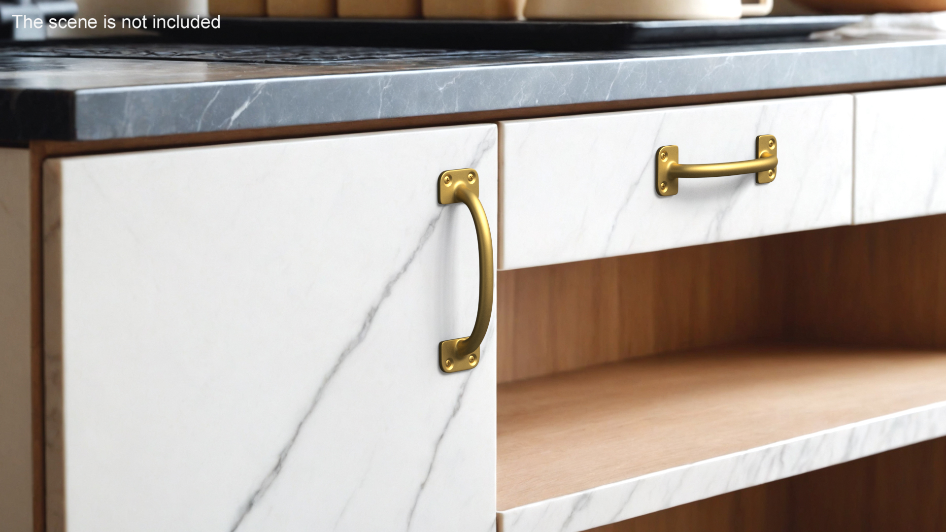3D Kitchen Cabinet Handle Traditional Bronze